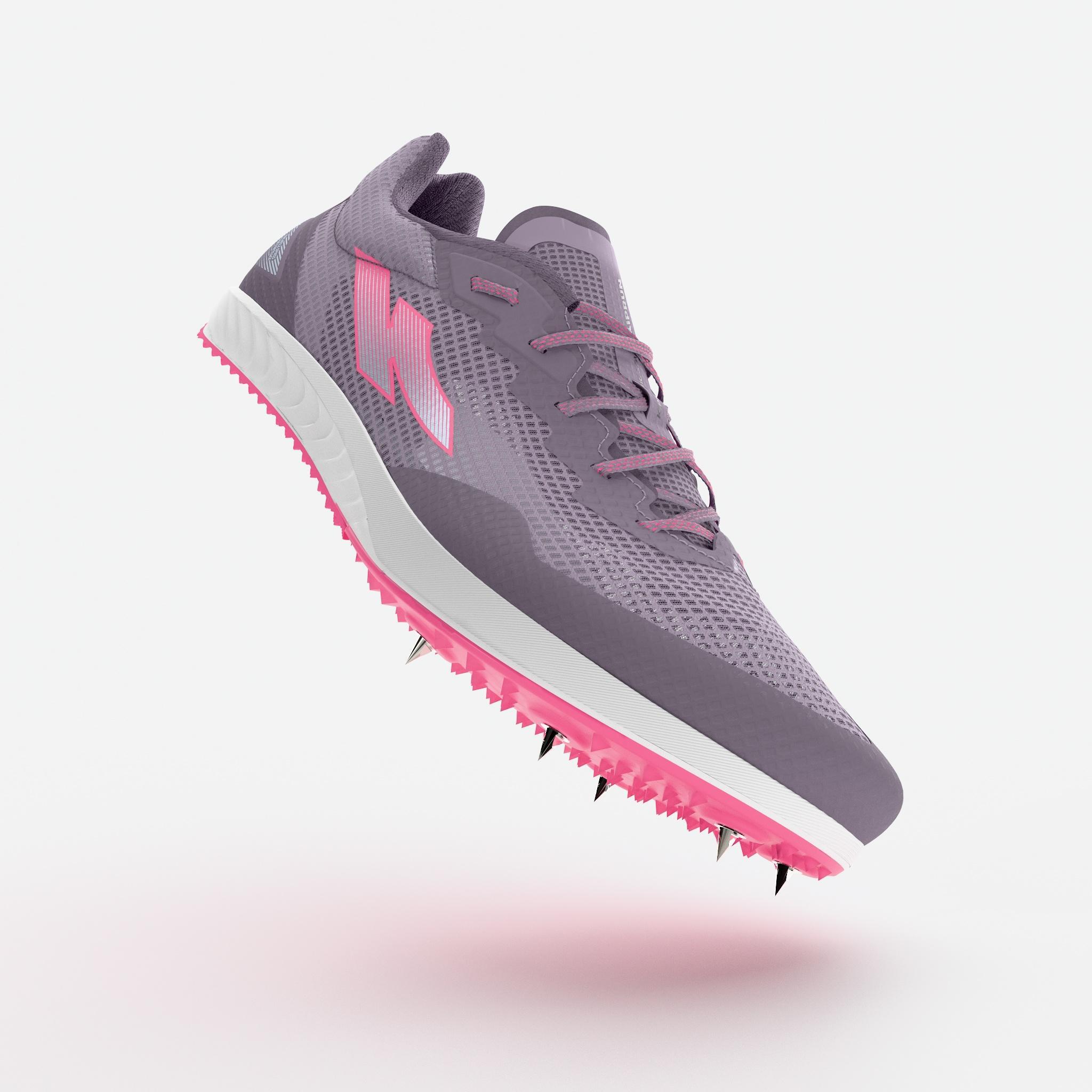 Spikes-Schuhe Leichtathletik Herren Damen Kinder, Kiprun Kipsonic Start violett 5/8