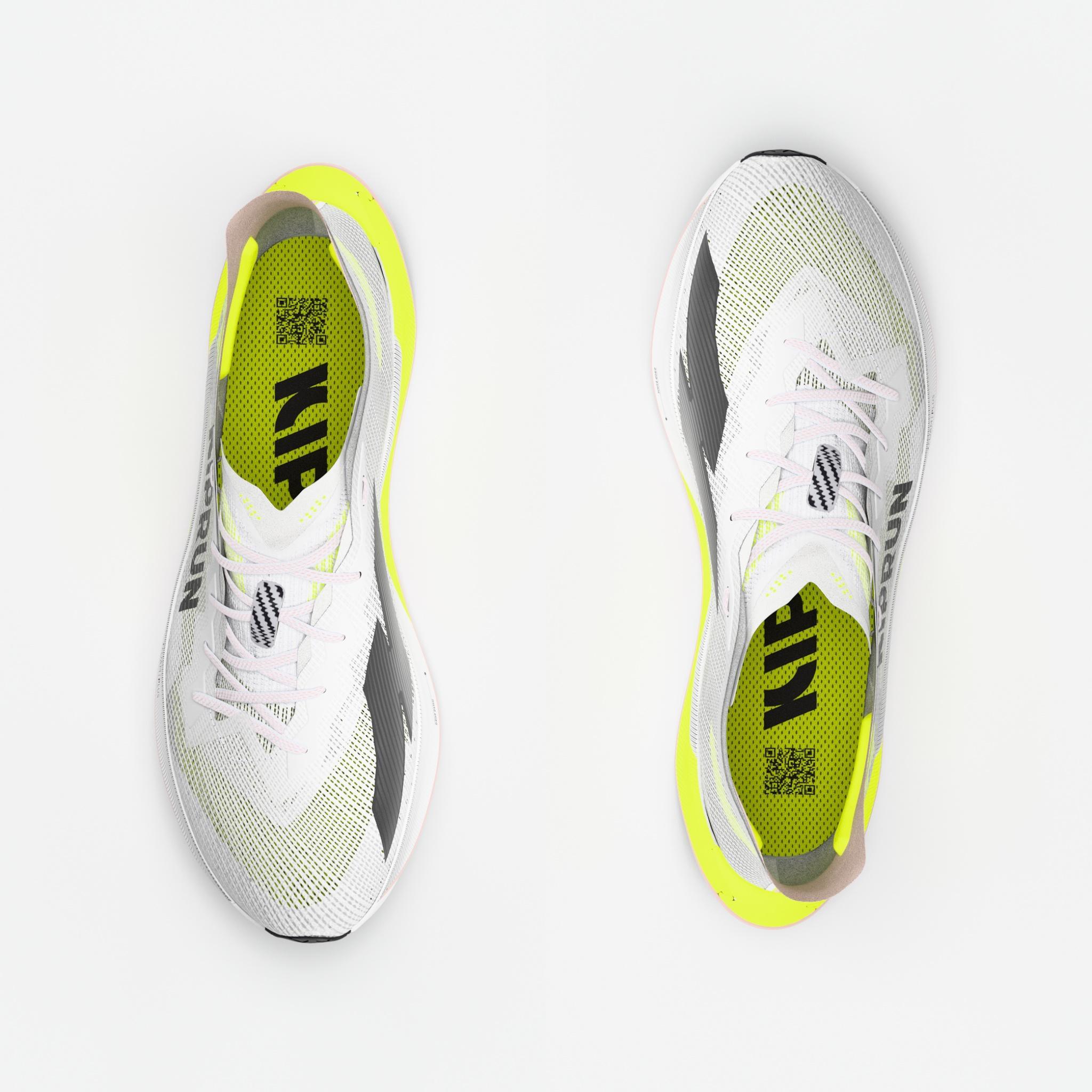 Chaussures de running femme, Kiprun KD900x LD 2 blanc et rose 7/9