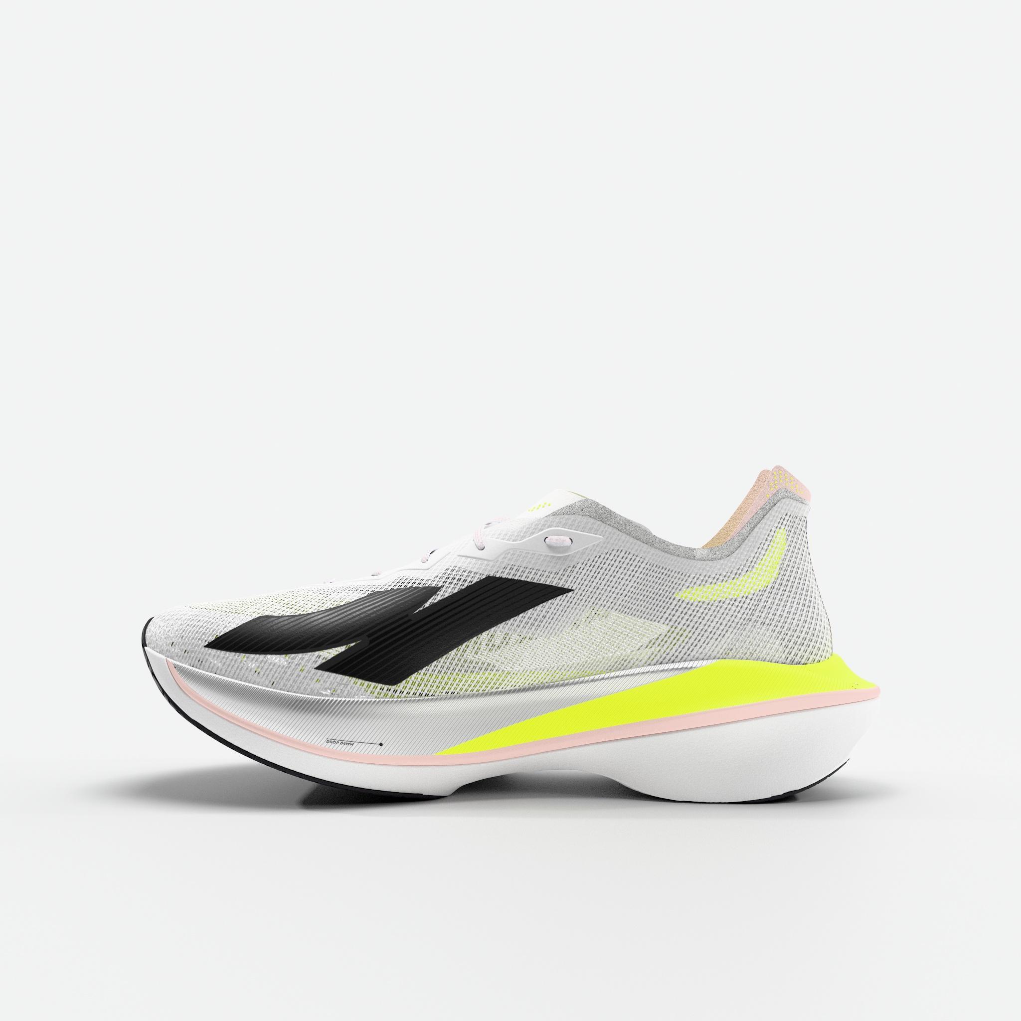 Chaussures de running femme, Kiprun KD900x LD 2 blanc et rose 3/9