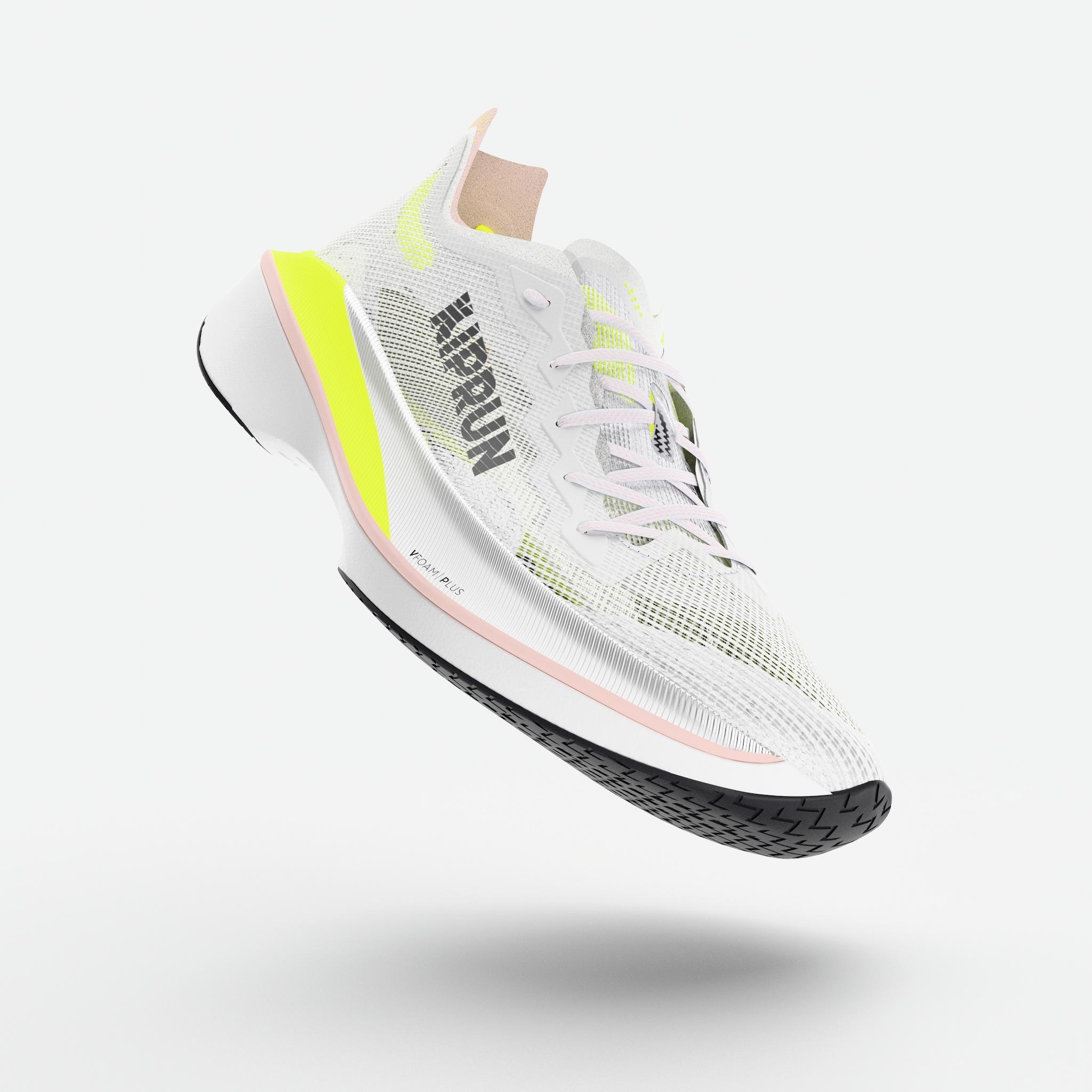 Chaussures de running femme, Kiprun KD900x LD 2 blanc et rose 5/9