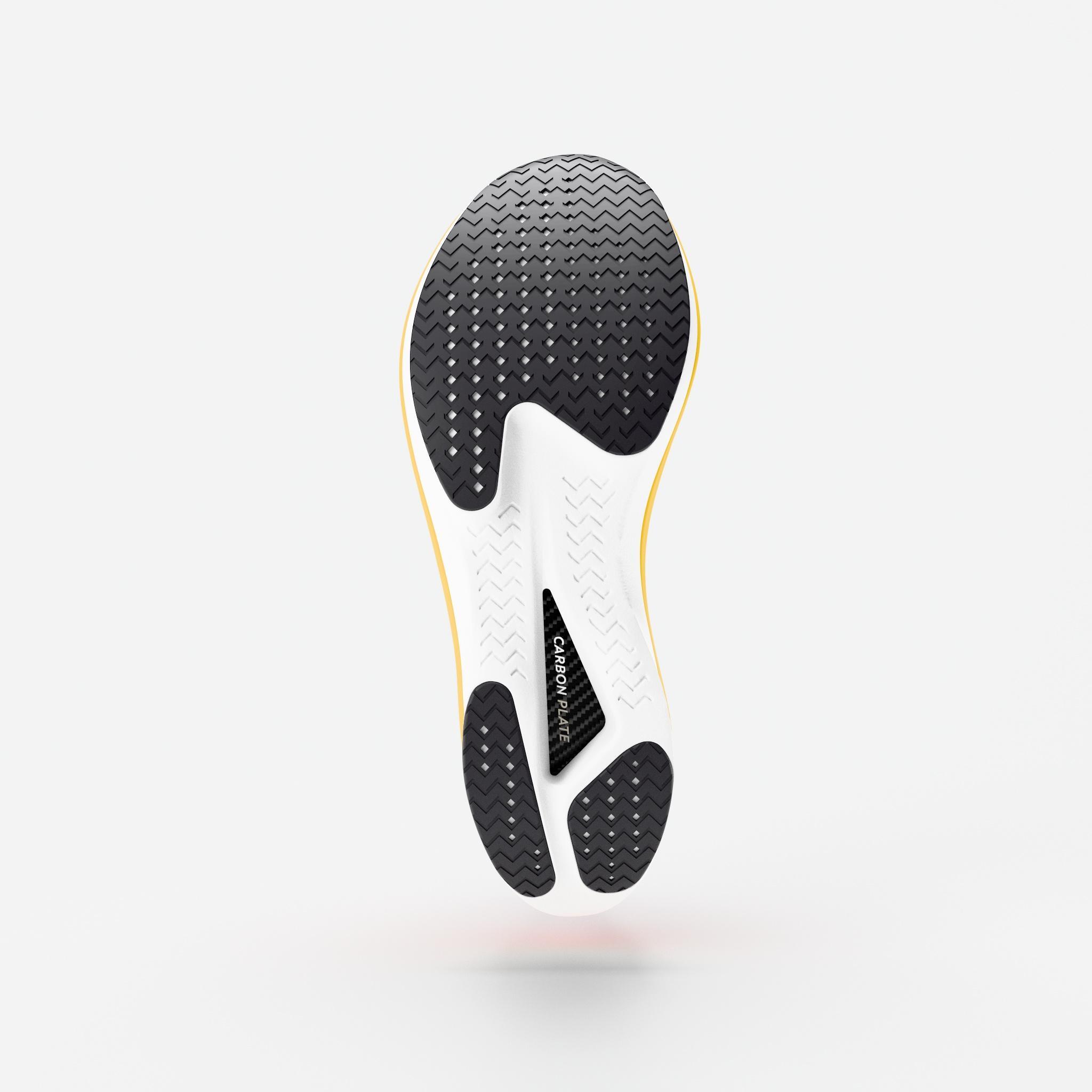 Laufschuhe mit Carbonplatte Herren, Kiprun KD900 X LD 2 Weiss/Orange 6/9