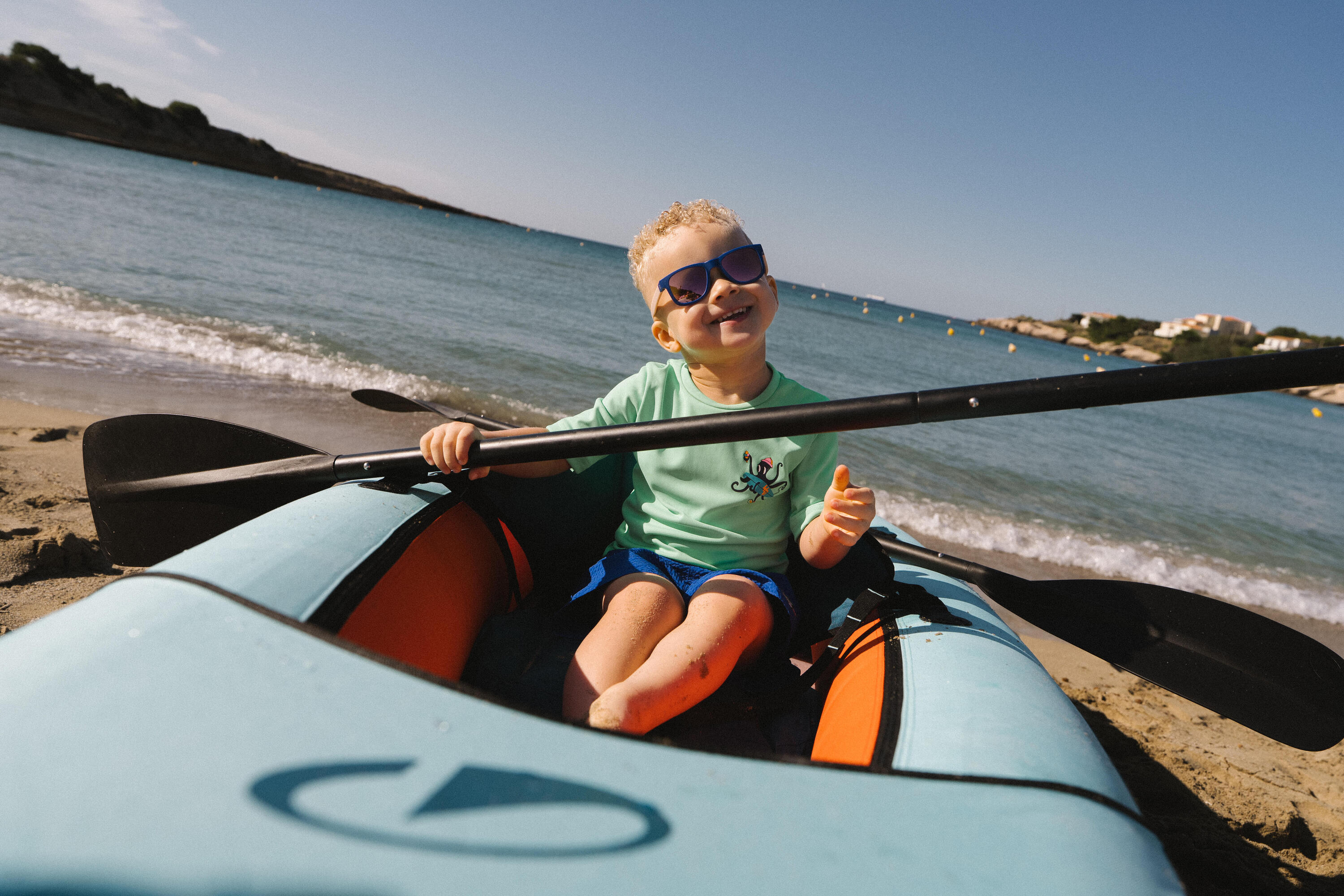 T-shirt anti UV surf enfant - 100 Poulpy vert 17/17