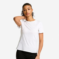 T-shirt Fitness Femme - 100 Blanc
