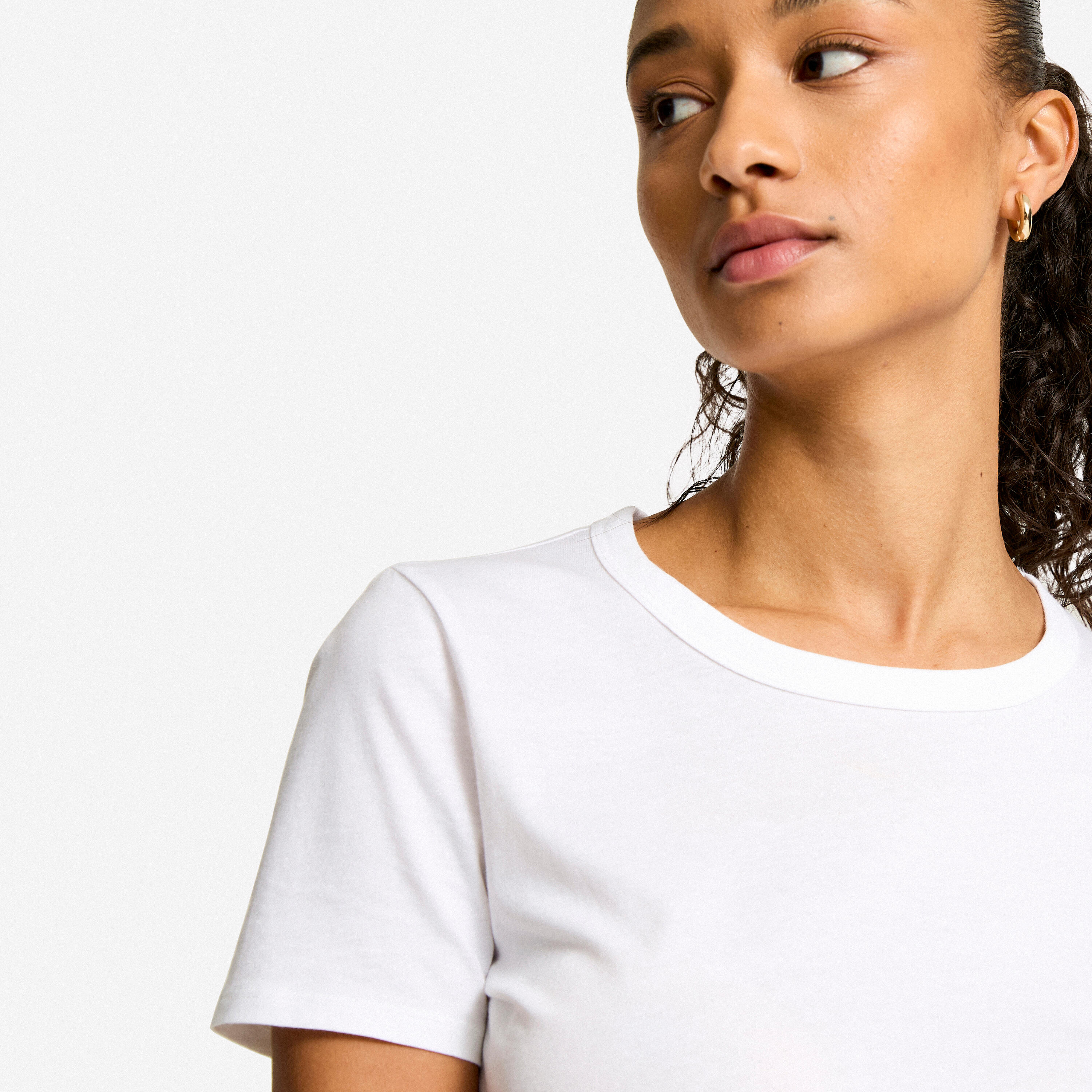 T-shirt de sport femme – 100 blanc 5/9