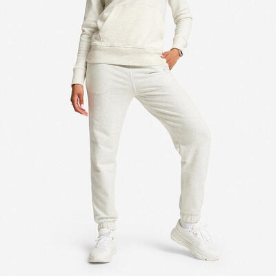 Joggingbroek voor dames katoen grijs
