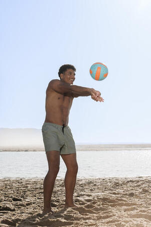 М'яч BV500 для пляжного волейболу світло-синій/помаранчевий