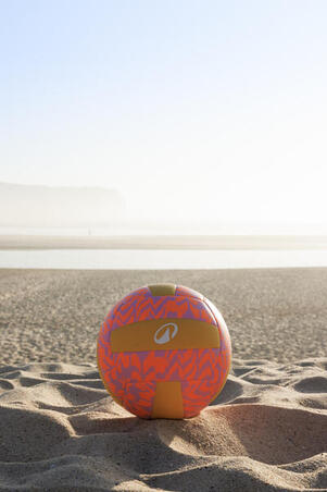 М'яч BV500 для пляжного волейболу фіолетовий/жовтий