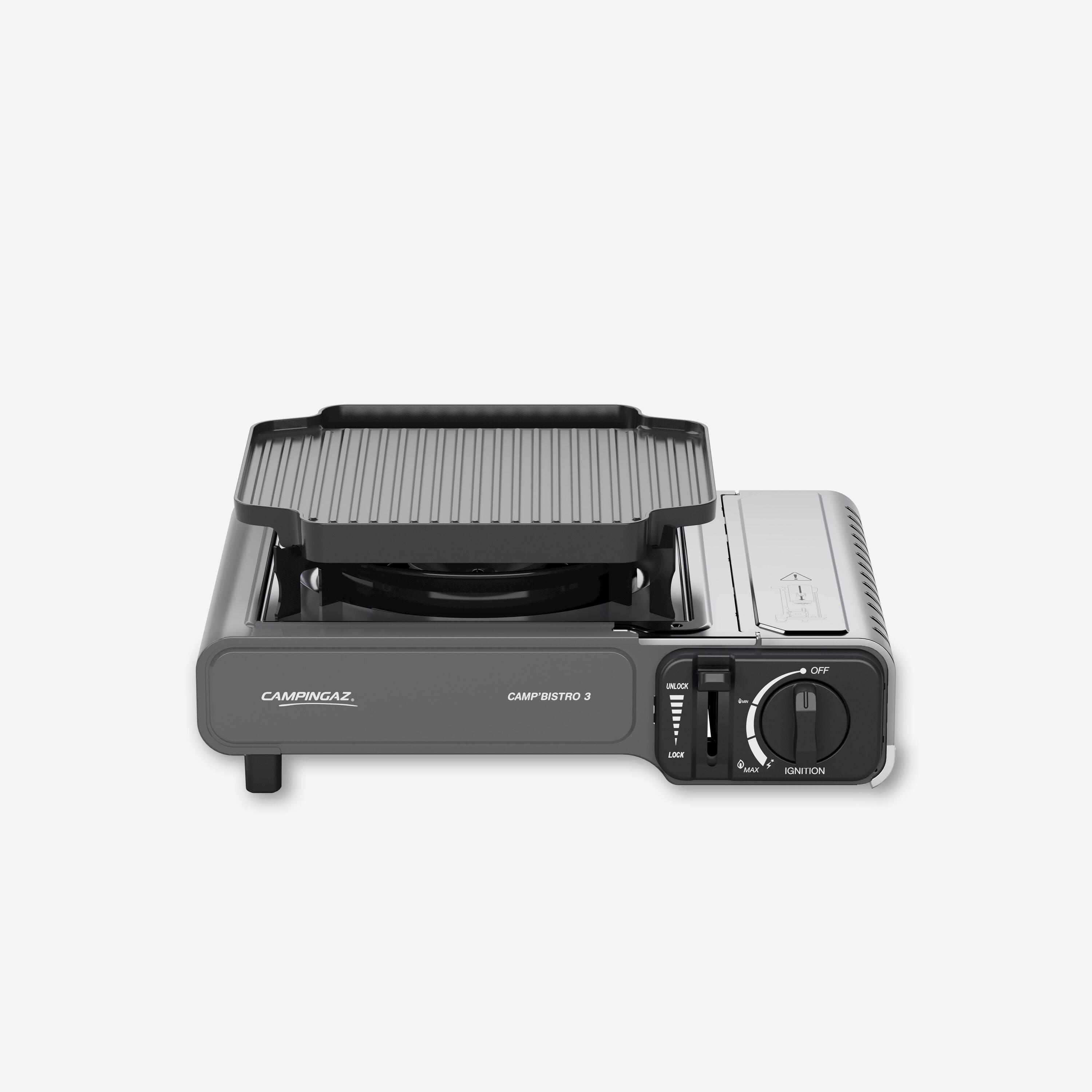 Réchaud de camping à gaz avec plaque de cuisson, Camp'Bistro 3 4/8