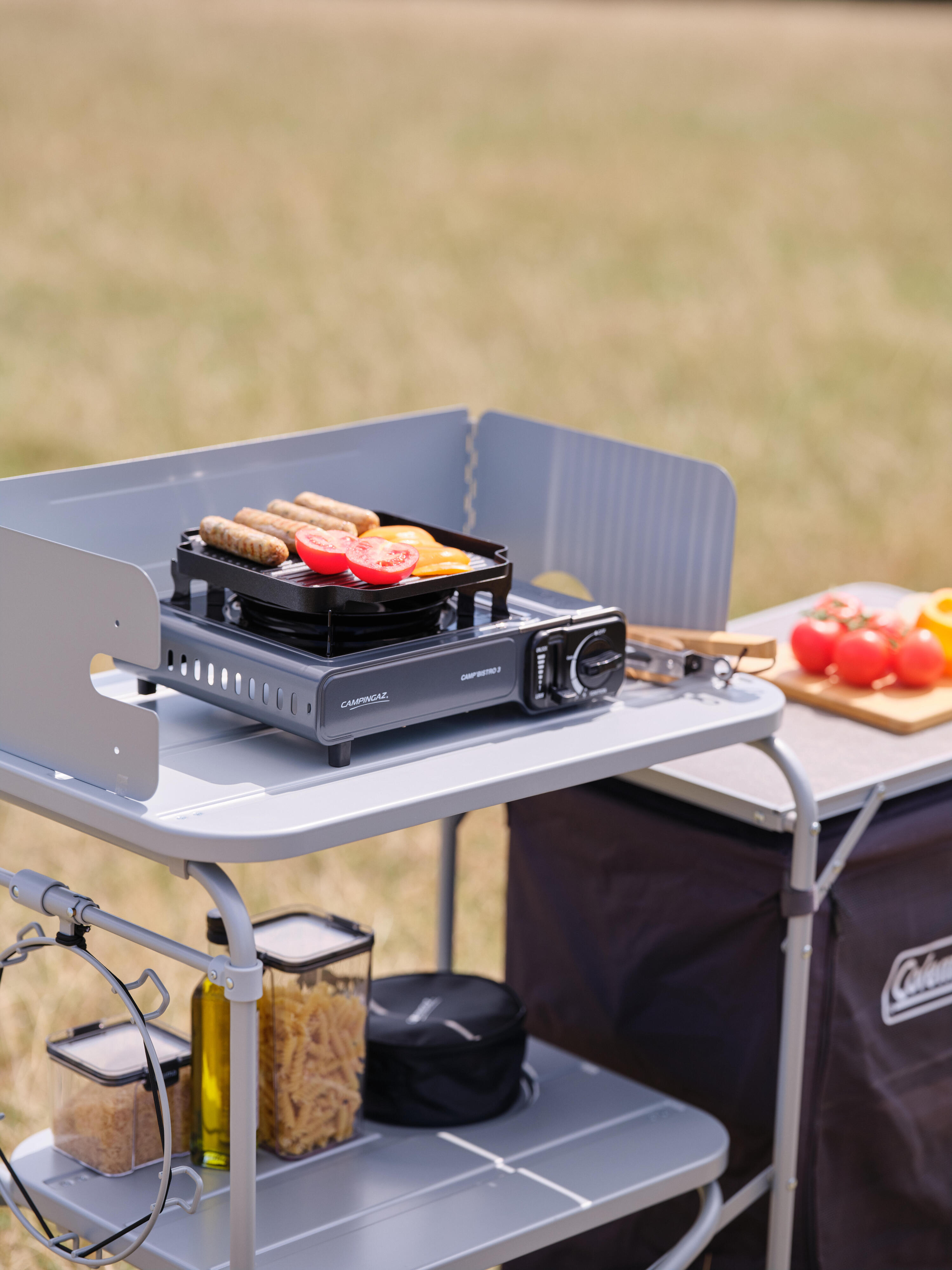 Réchaud de camping à gaz avec plaque de cuisson, Camp'Bistro 3 8/8
