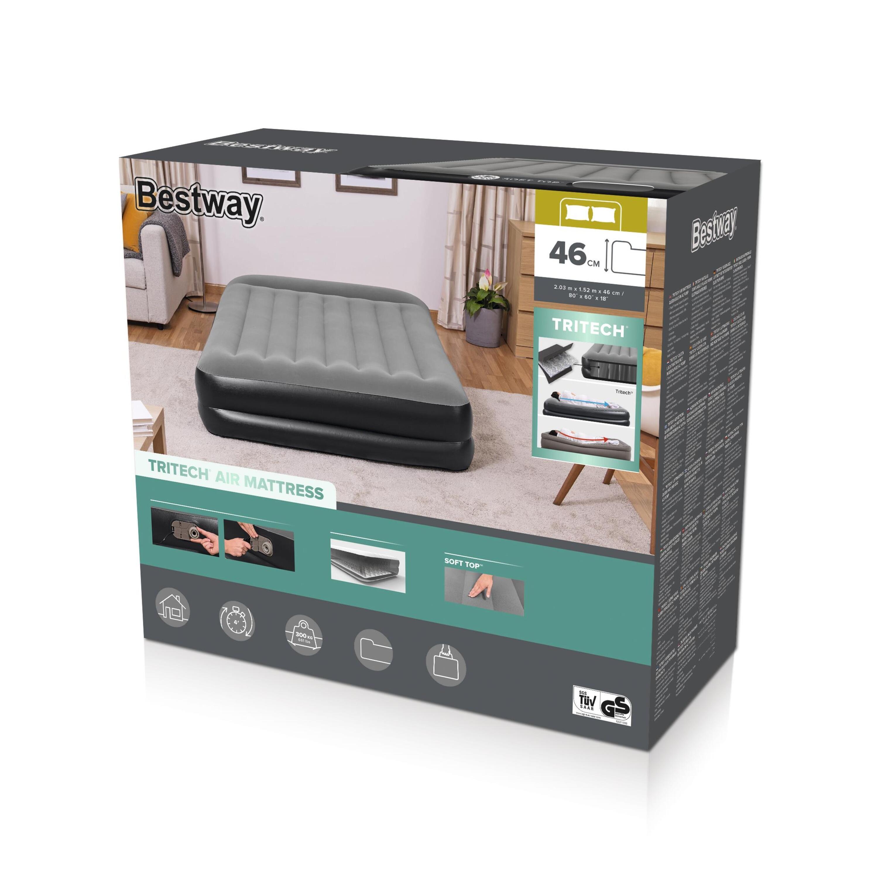 Matelas gonflable haut pour 2 personnes, avec pompe électrique intégrée 7/10