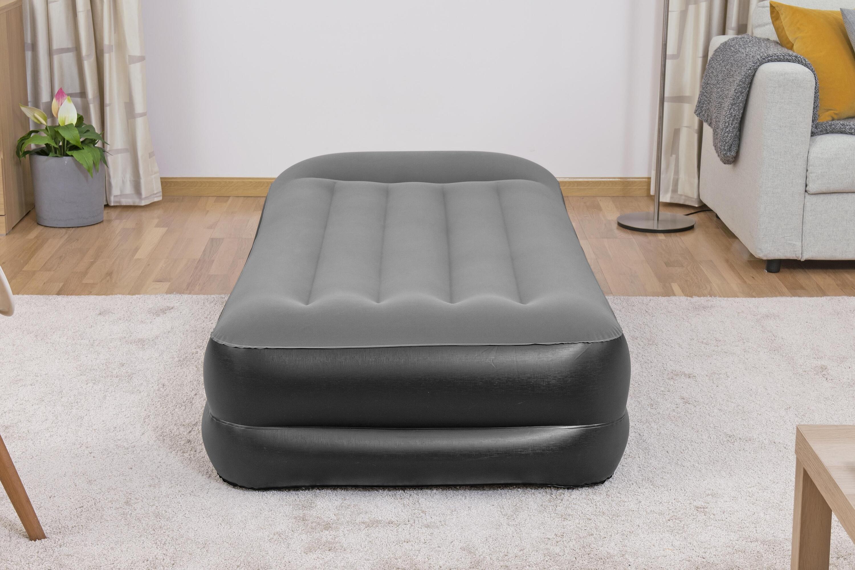 Luftmatratze aufblasbar hoch integrierte Elektropumpe Camping - 1 Person  9/10