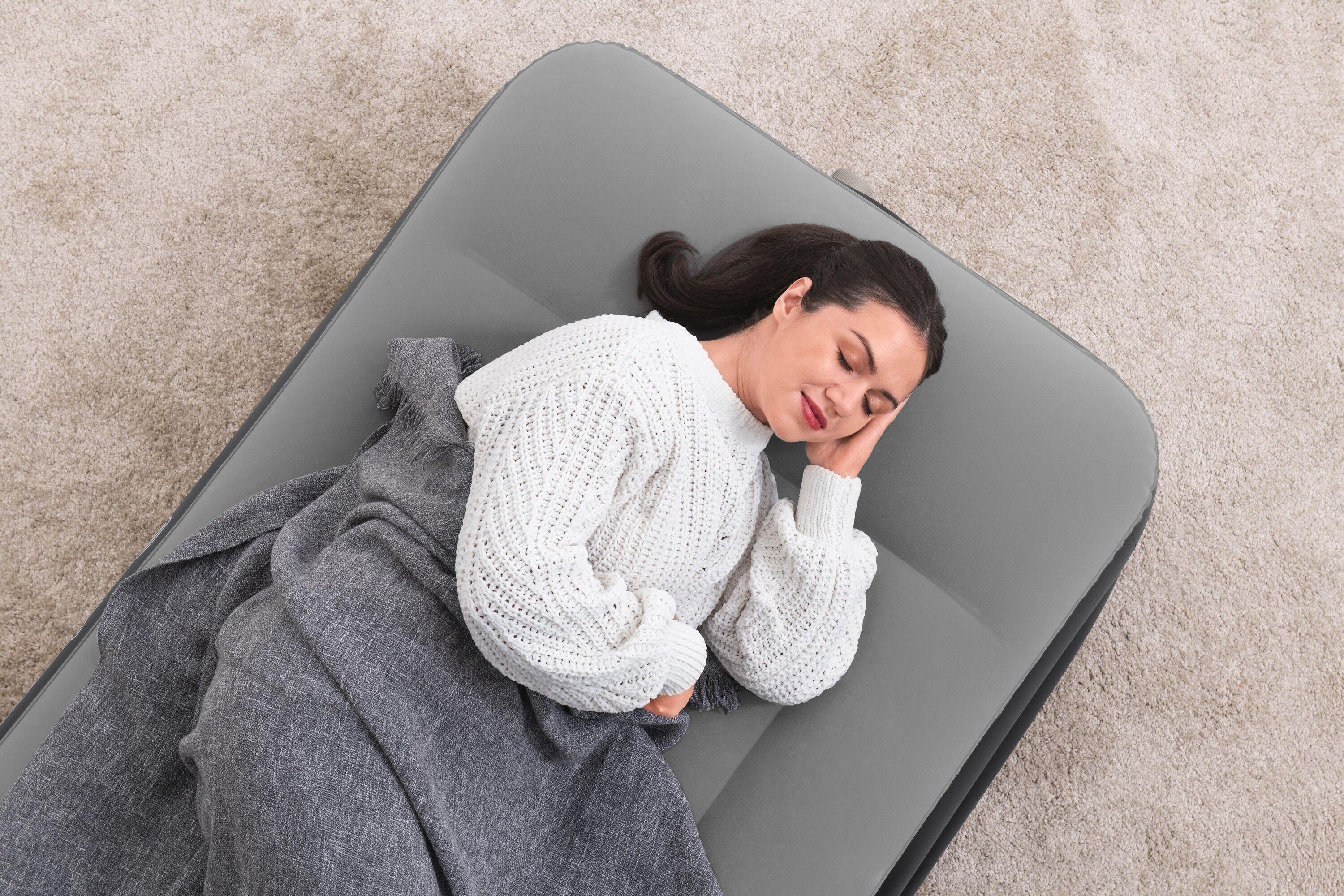 Luftmatratze aufblasbar hoch integrierte Elektropumpe Camping - 1 Person  3/10