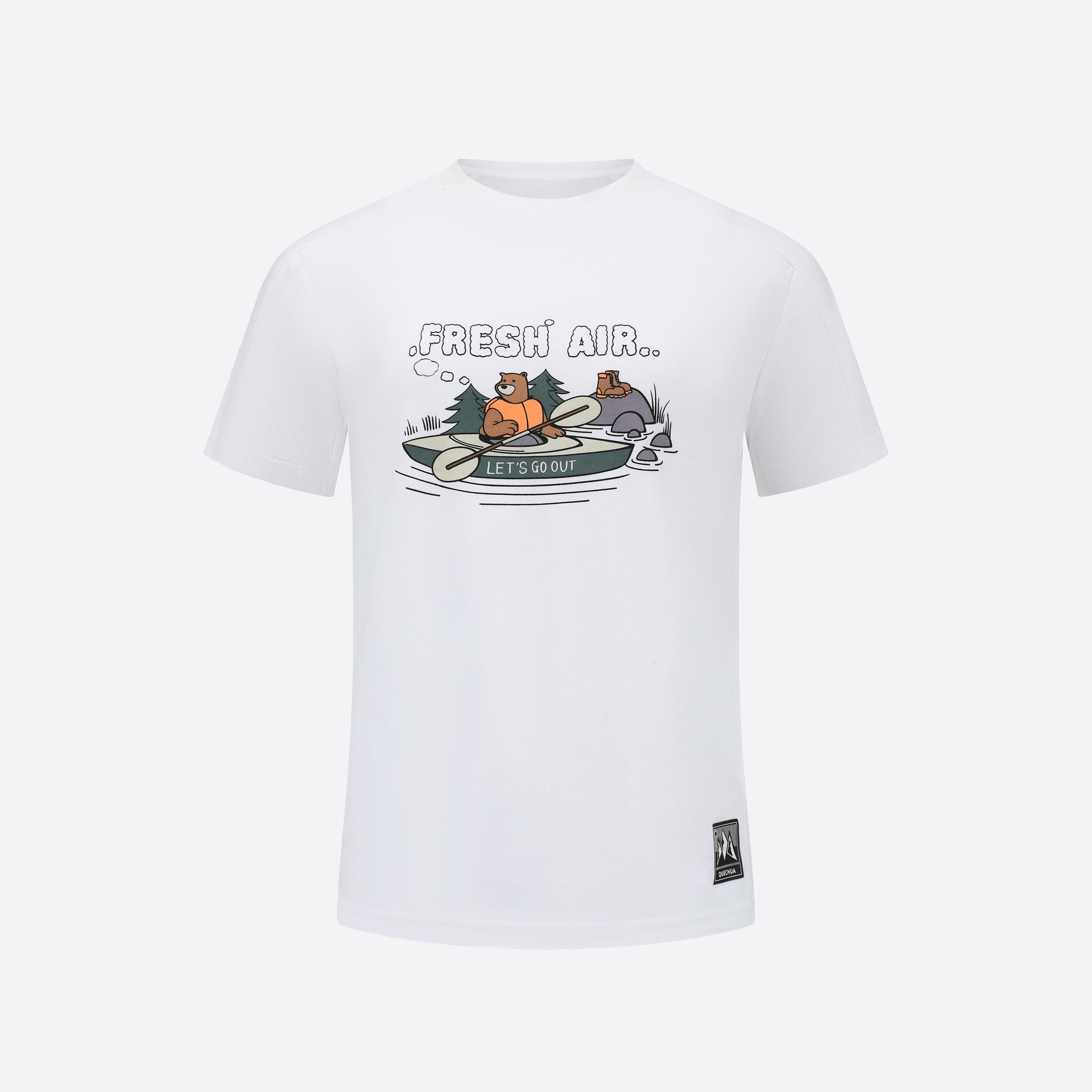 Hiking junior NH100 T-SHIRT white 7-15 years