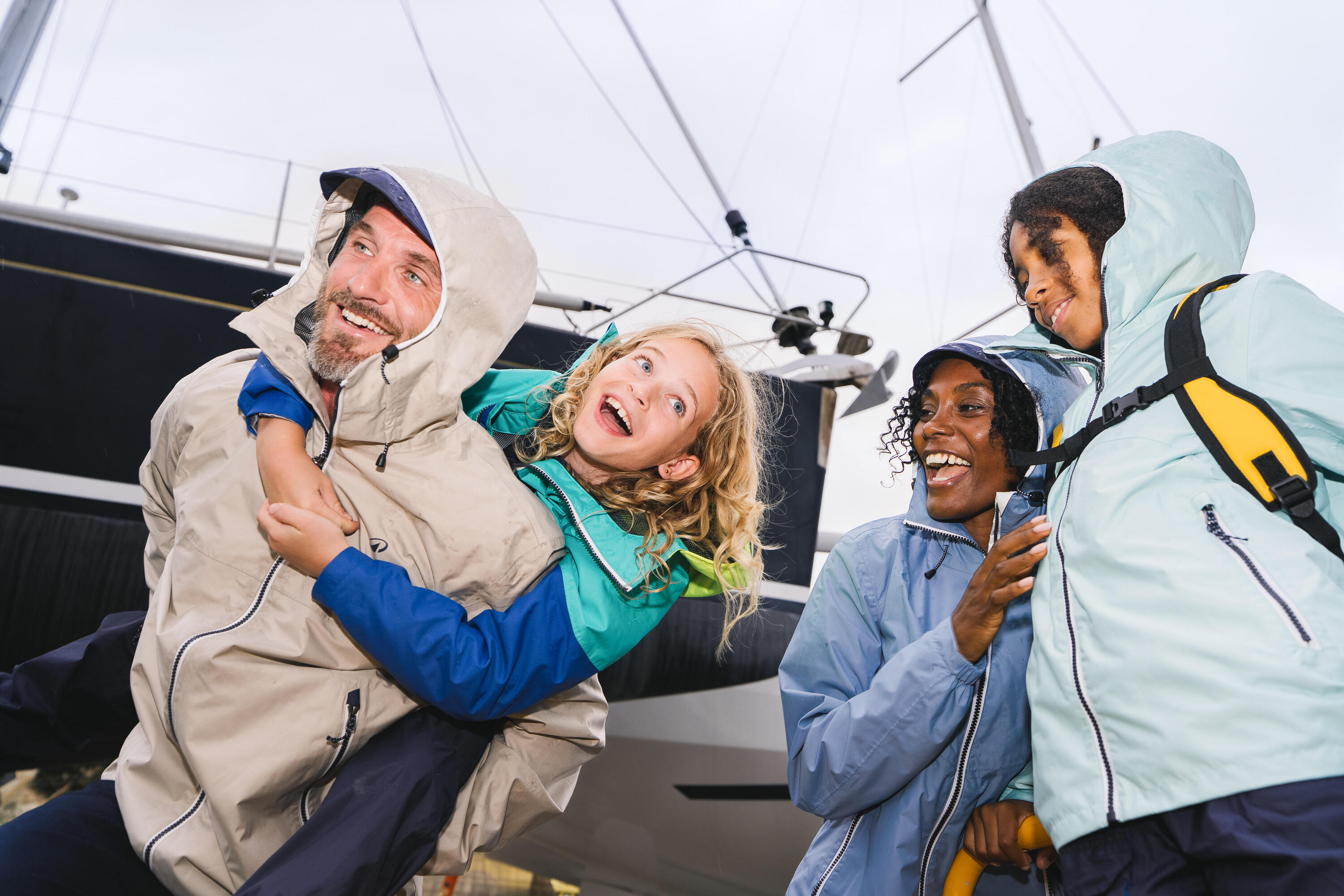 Segeljacke wasserdicht für Kinder - Regenjacke Sailing 100 beige 8/11