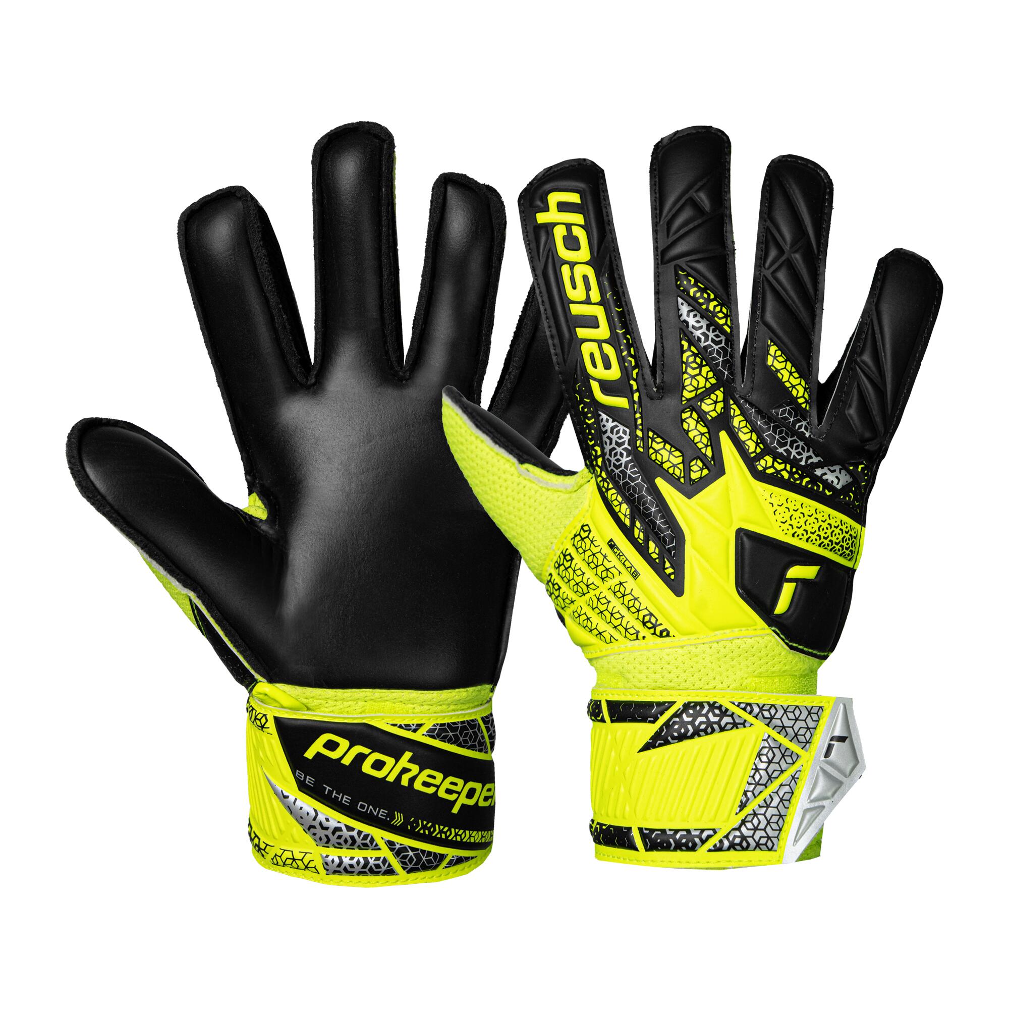 Guanti portiere bambino Reusch PROKEEPER 25 nero-giallo 2/4