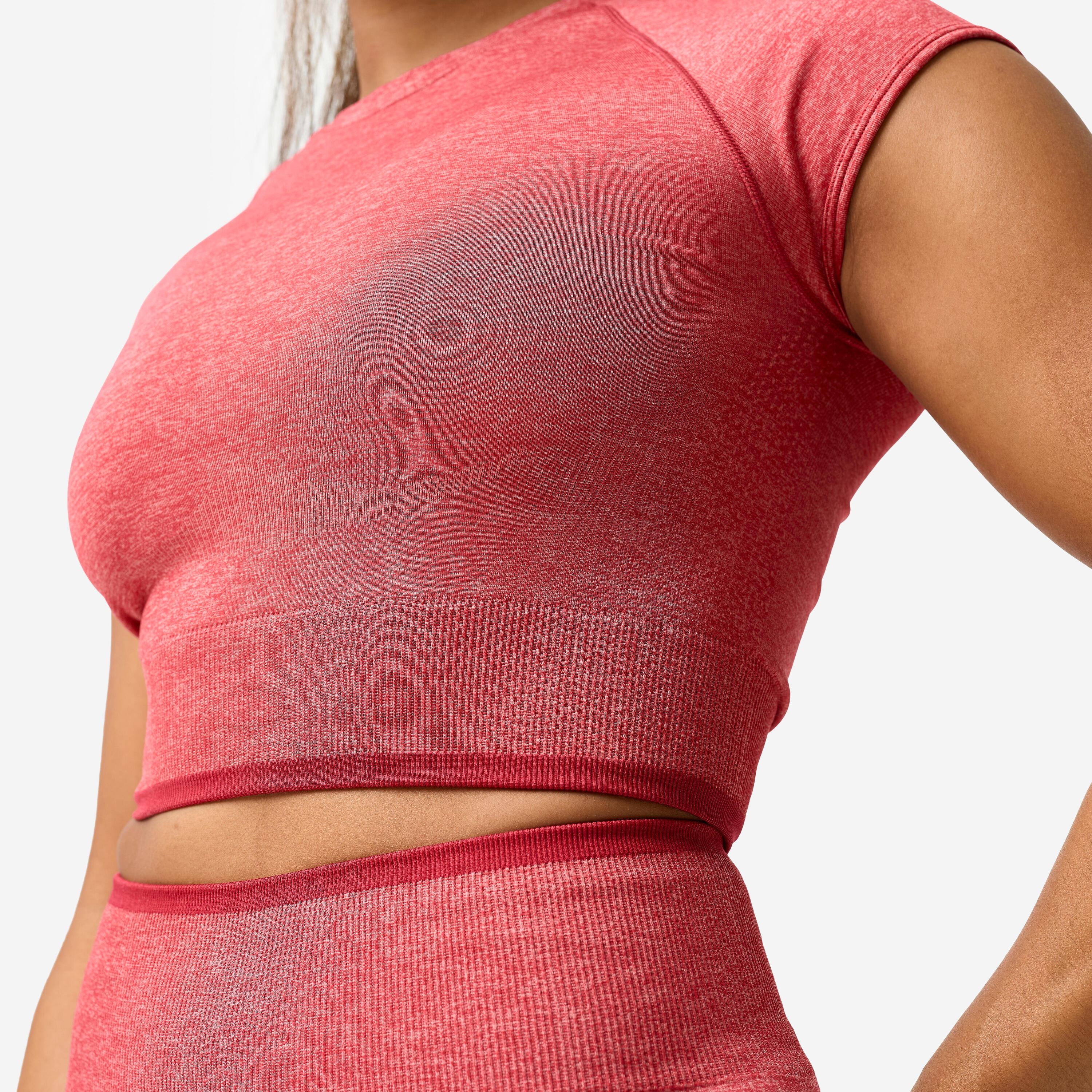 Haut court de musculation sans coutures femme 7/12
