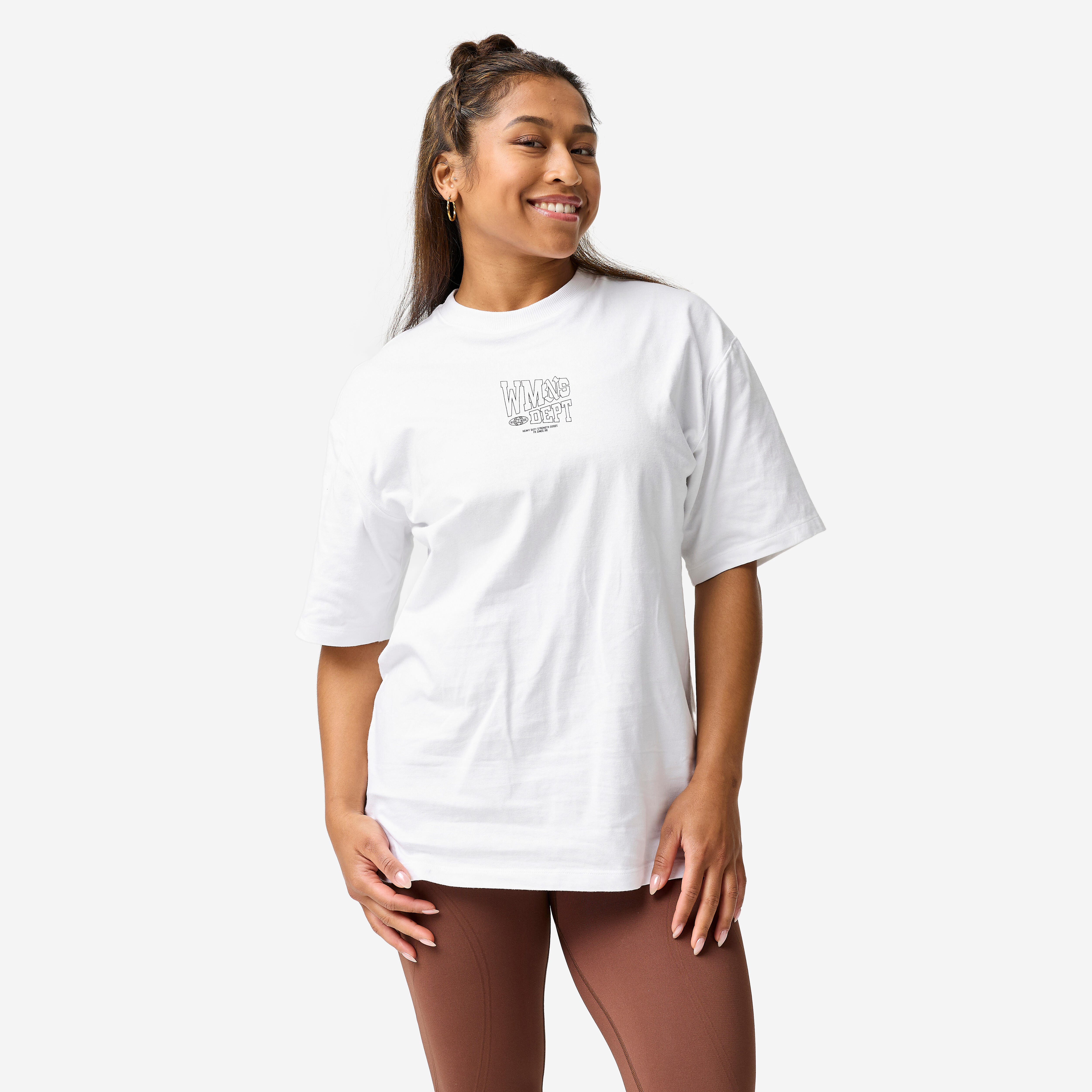 T-shirt de sport oversize femme, blanc