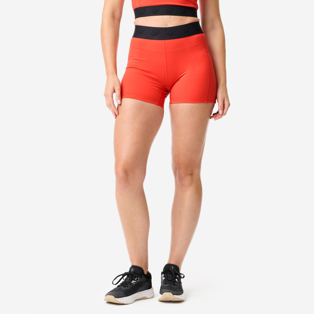 Short de fitness trainig cintura elástica para Mujer - Naranja