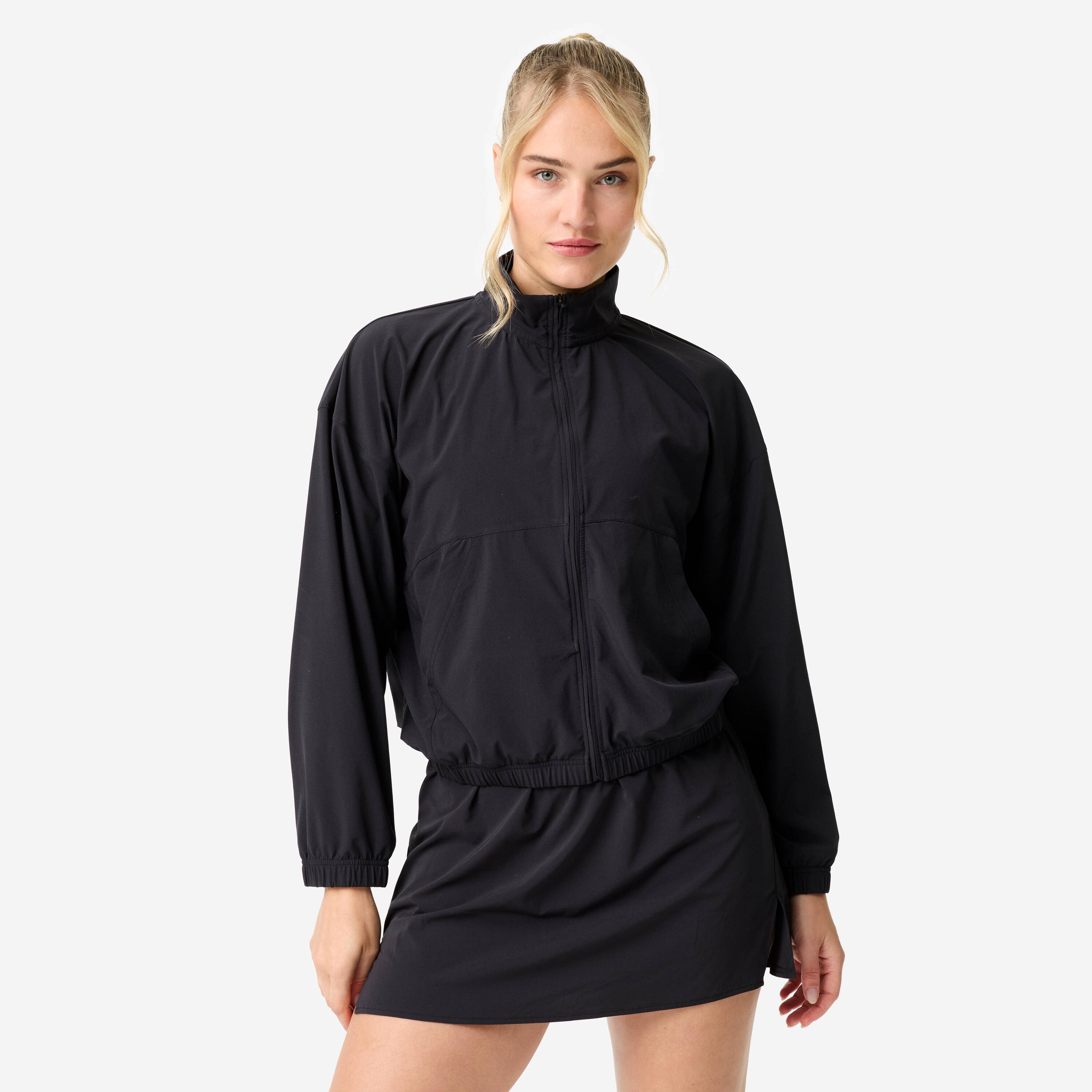 Women's Breathable Sports Jacket - Black -  1