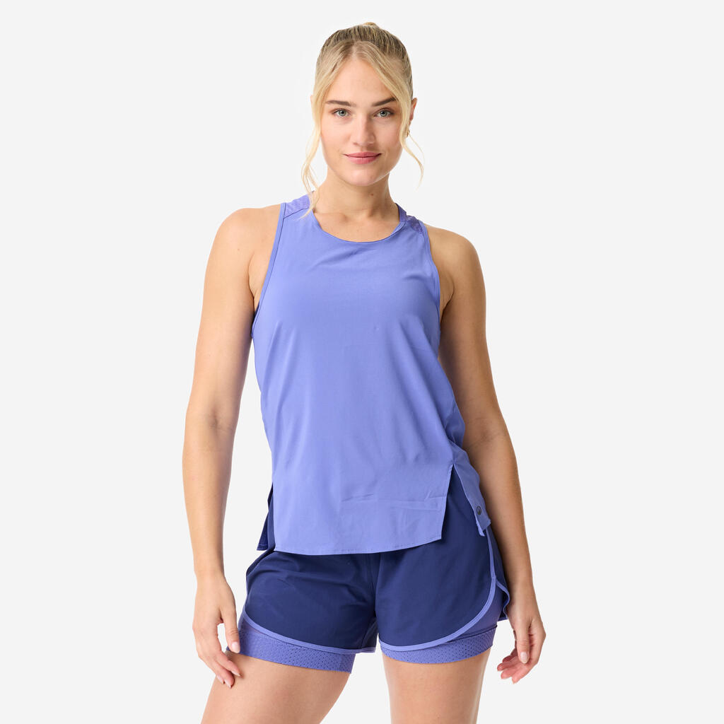 Women's Loose and Breathable Sports Tank Top - Dark Purple