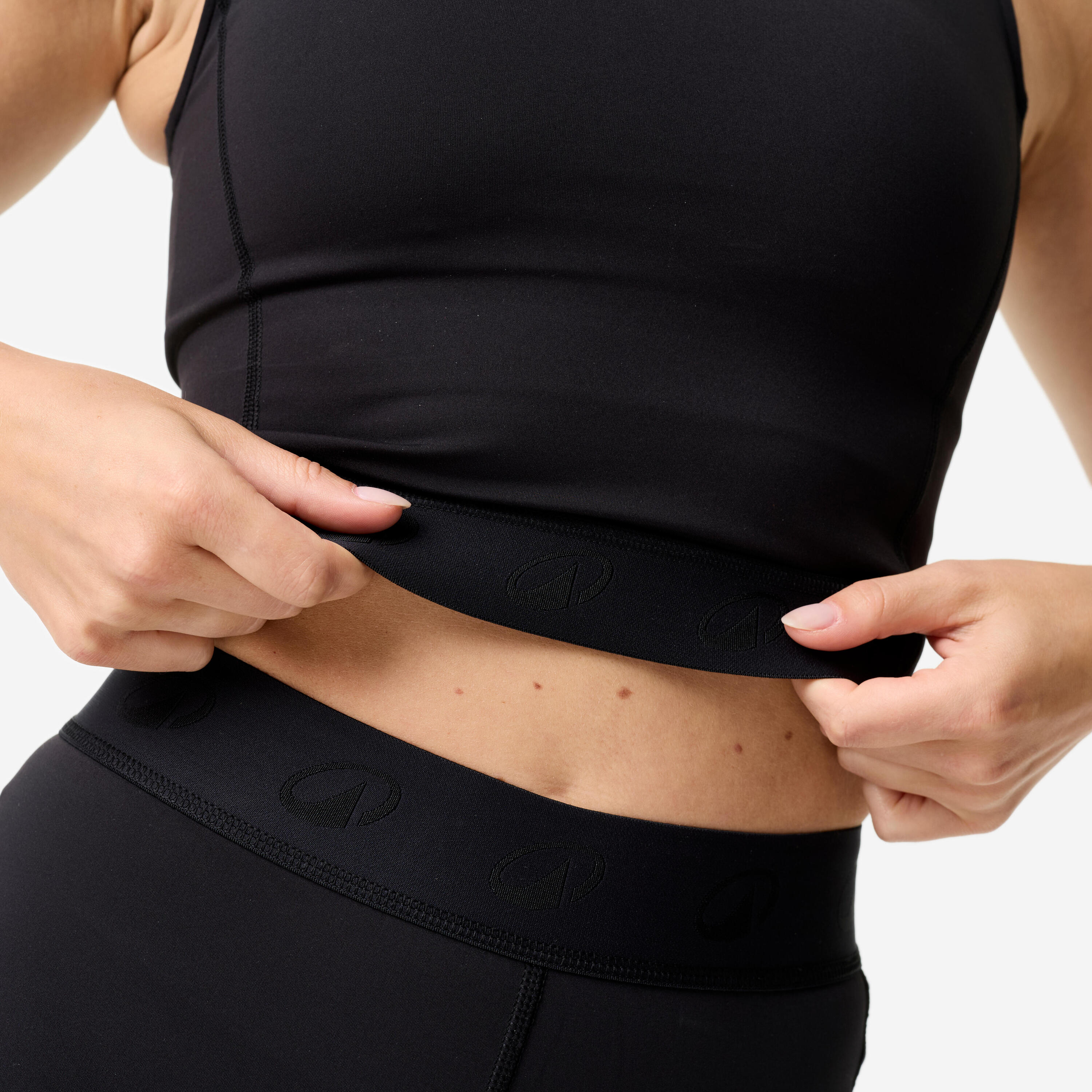 Haut court de sport élastique à la taille femme 5/12