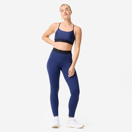 Легінси жіночі для фітнесу темно-сині