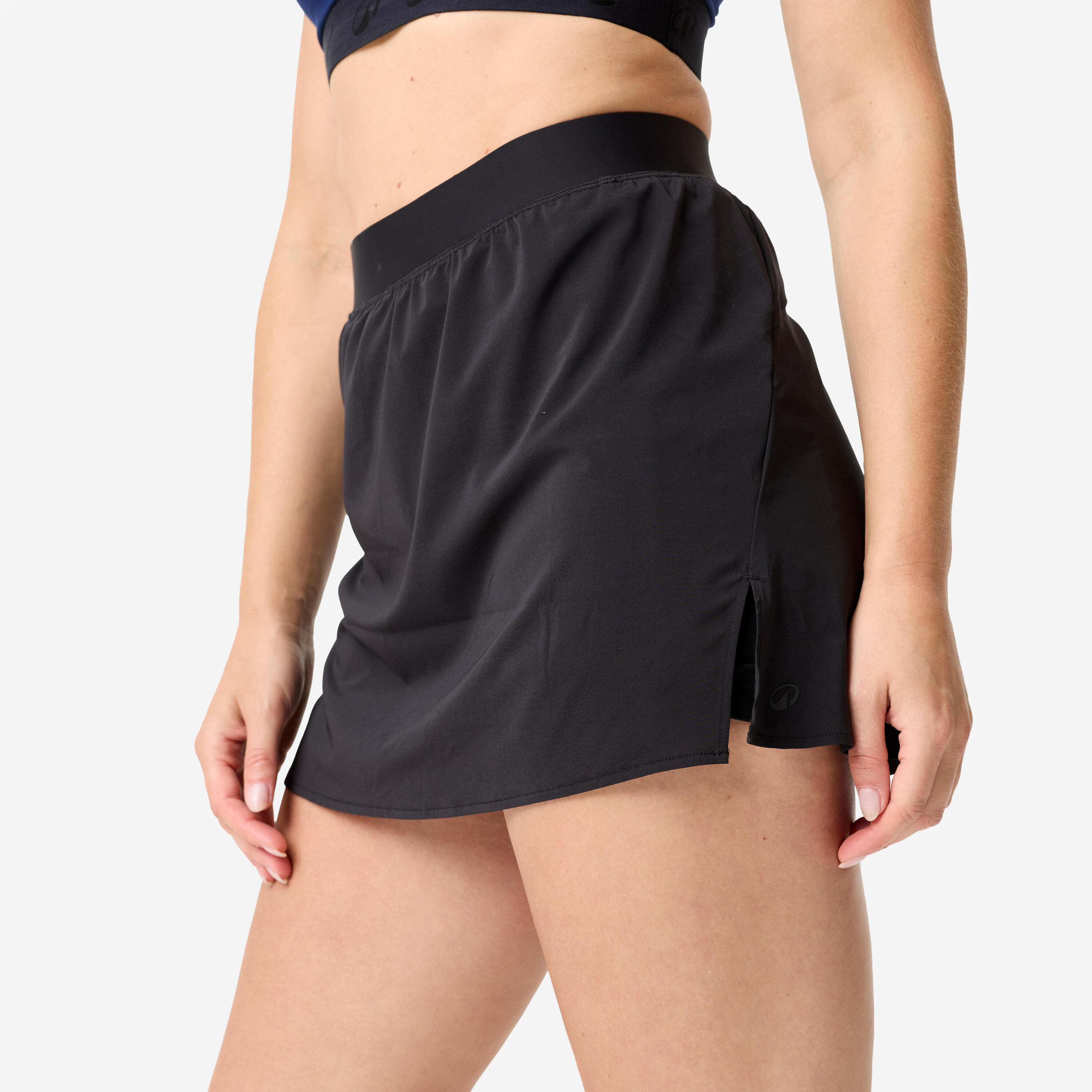 Jupe- short fluide femme, noir 2/11