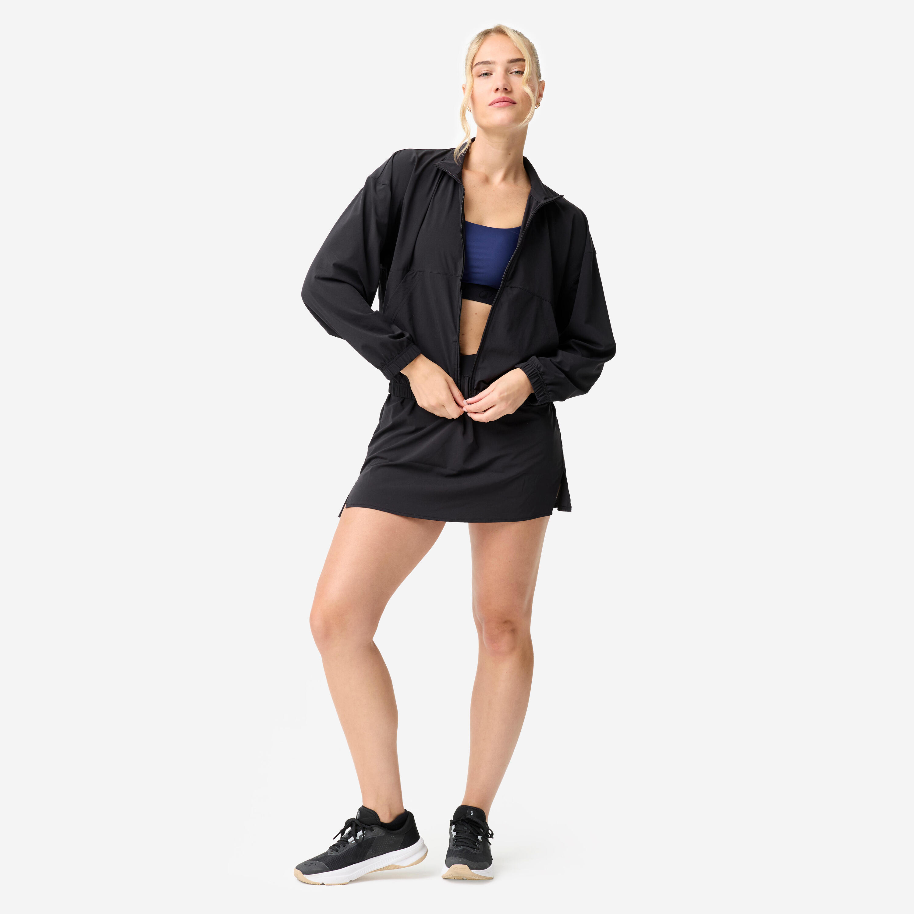 Jupe- short fluide femme, noir 3/11
