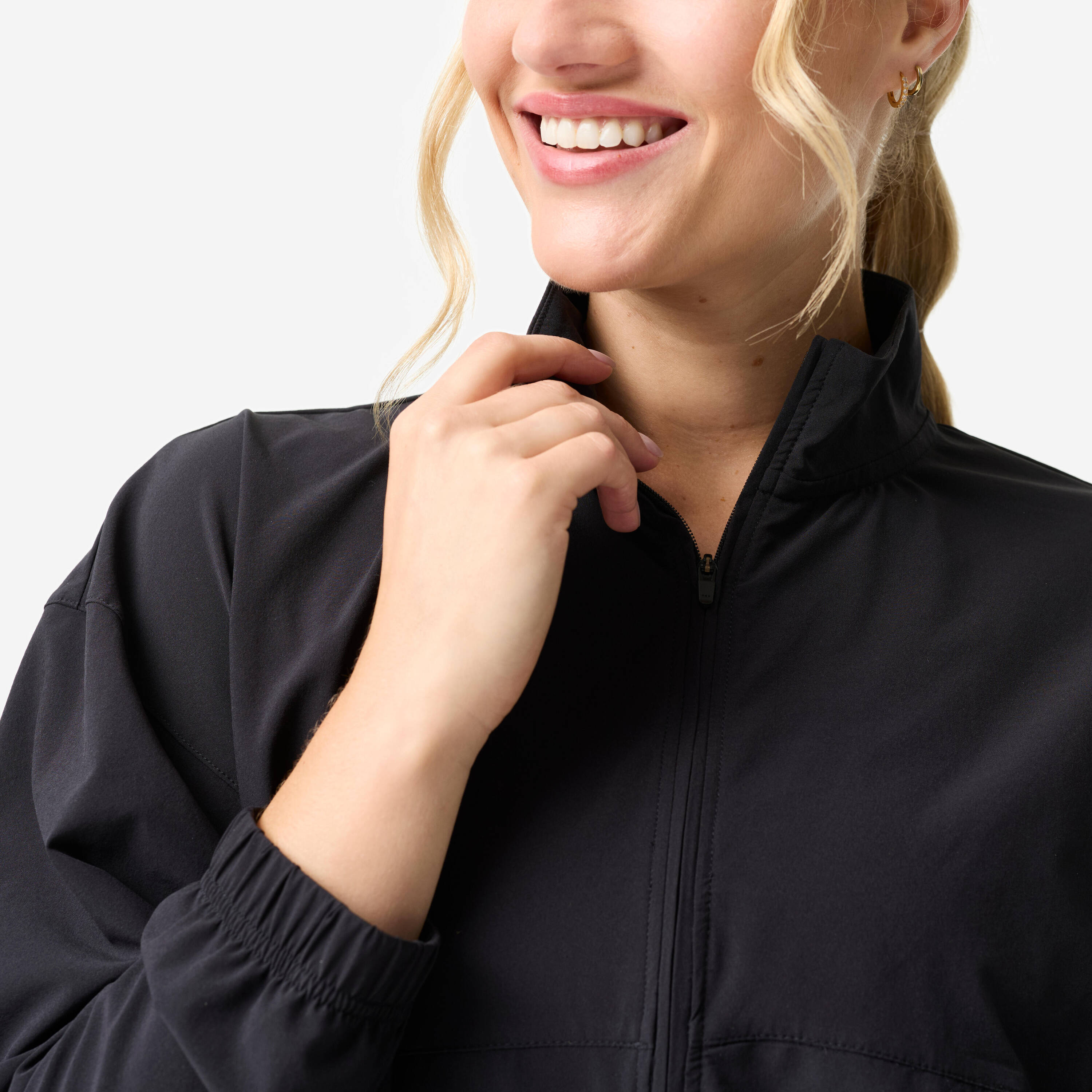 Women's Breathable Sports Jacket - Black -  4