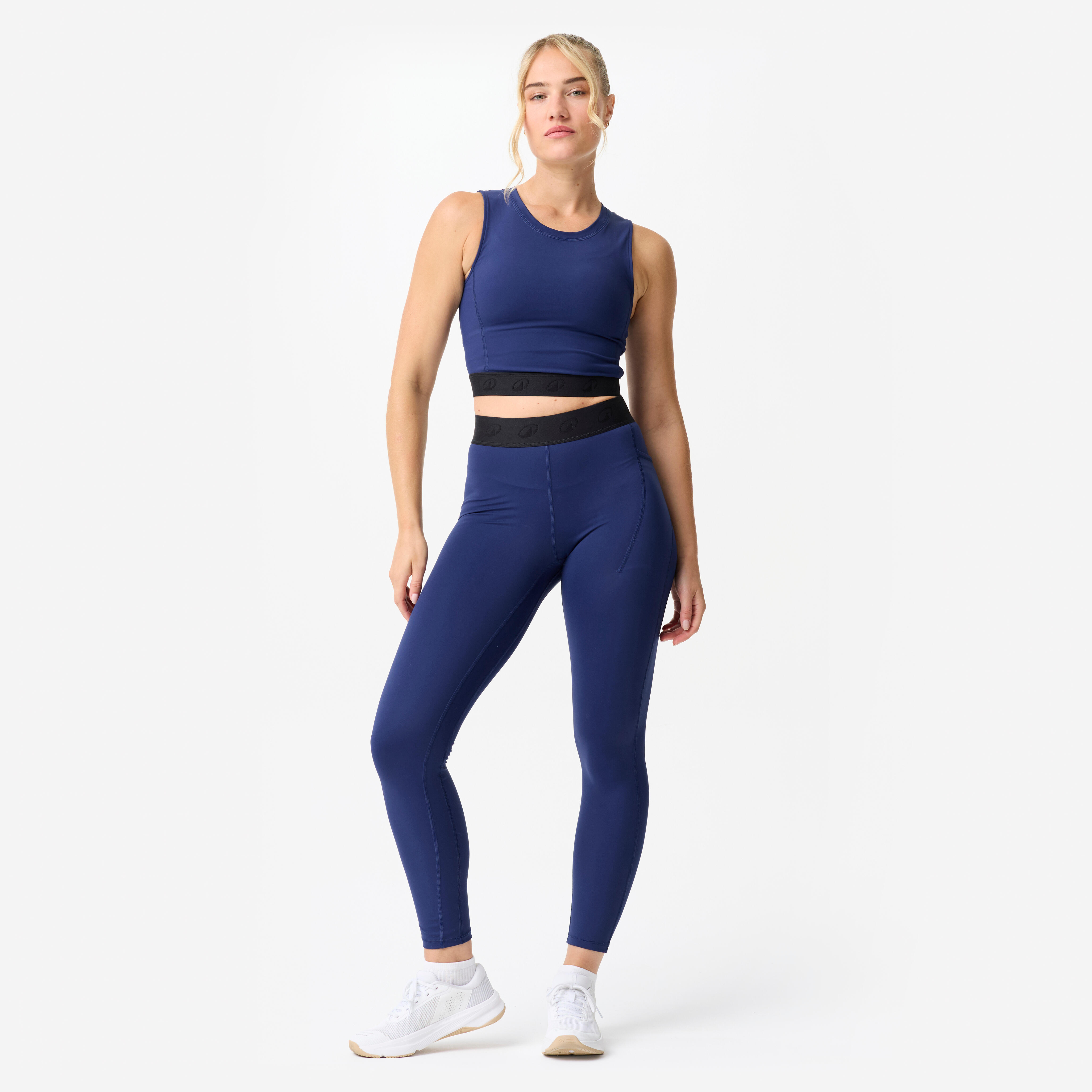 Haut court de sport élastique à la taille femme - DOMYOS