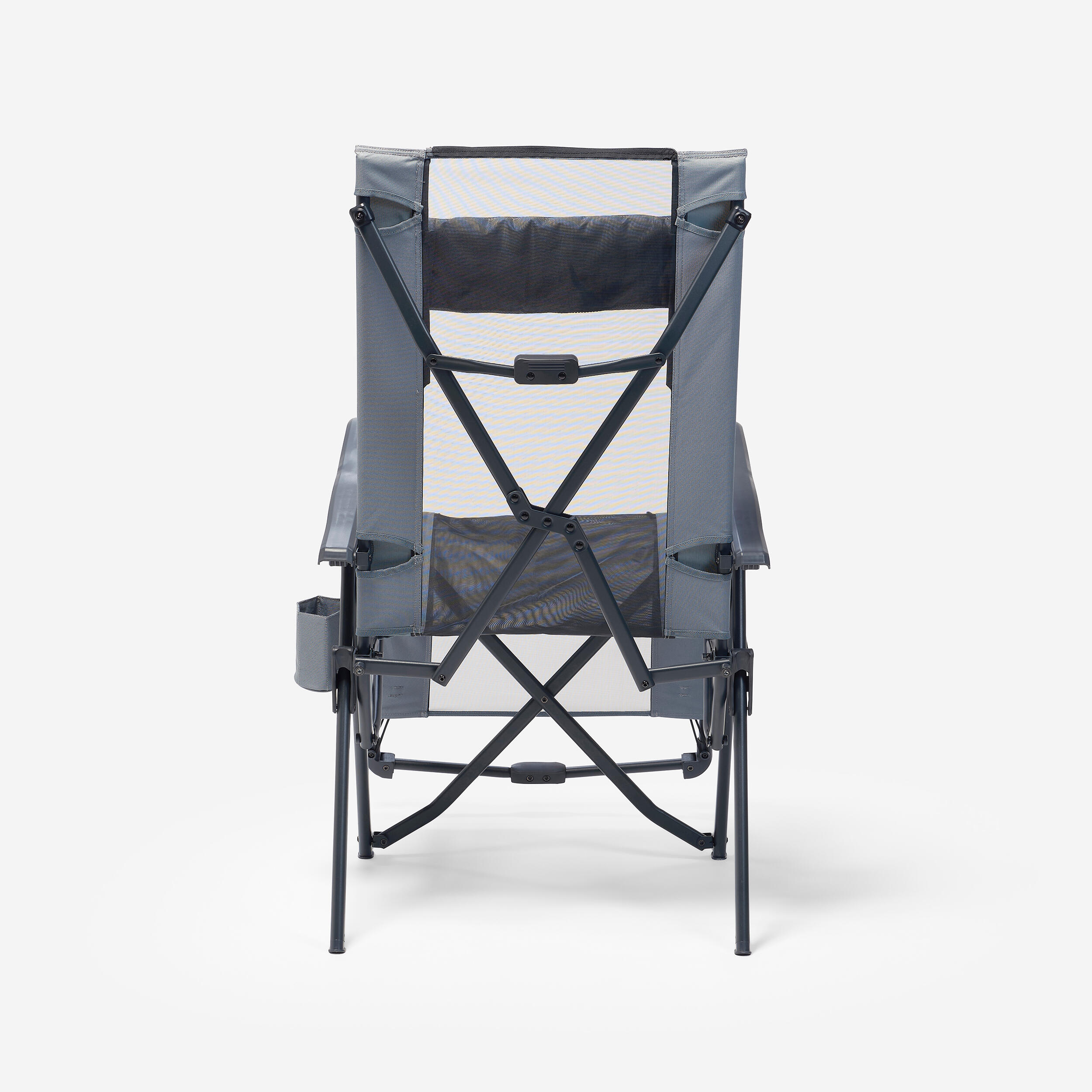 Fauteuil long de camping pliant et matelassé avec appui-tête 15/17