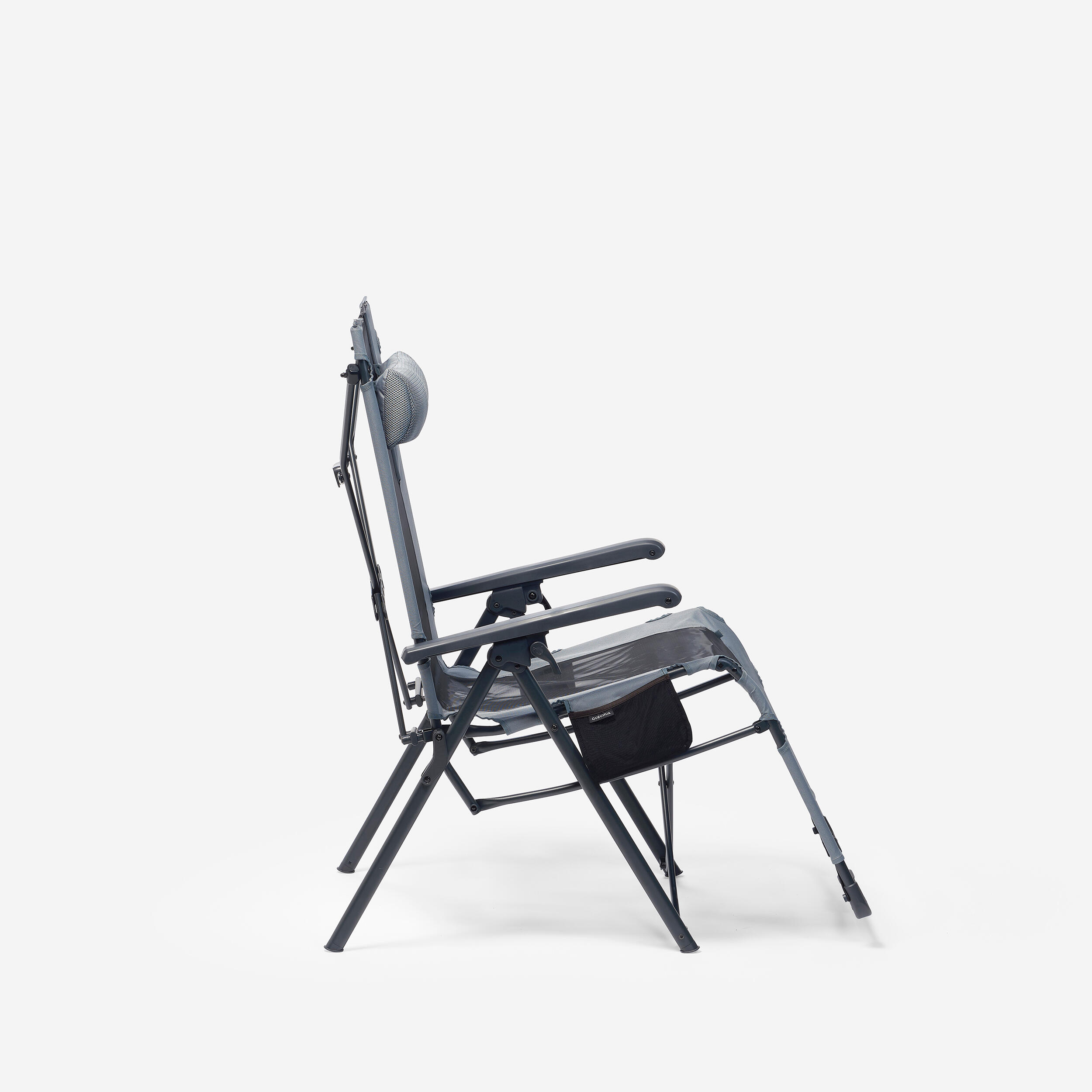 Fauteuil long de camping pliant et matelassé avec appui-tête - QUECHUA