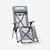 Fauteuil long de camping relax, pliant et matelassé, avec appuie tête