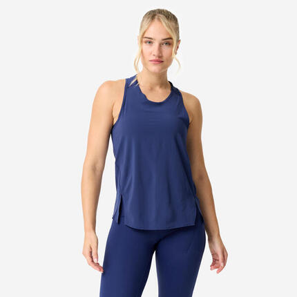 Débardeur de sport fluide et respirant femme, bleu marine