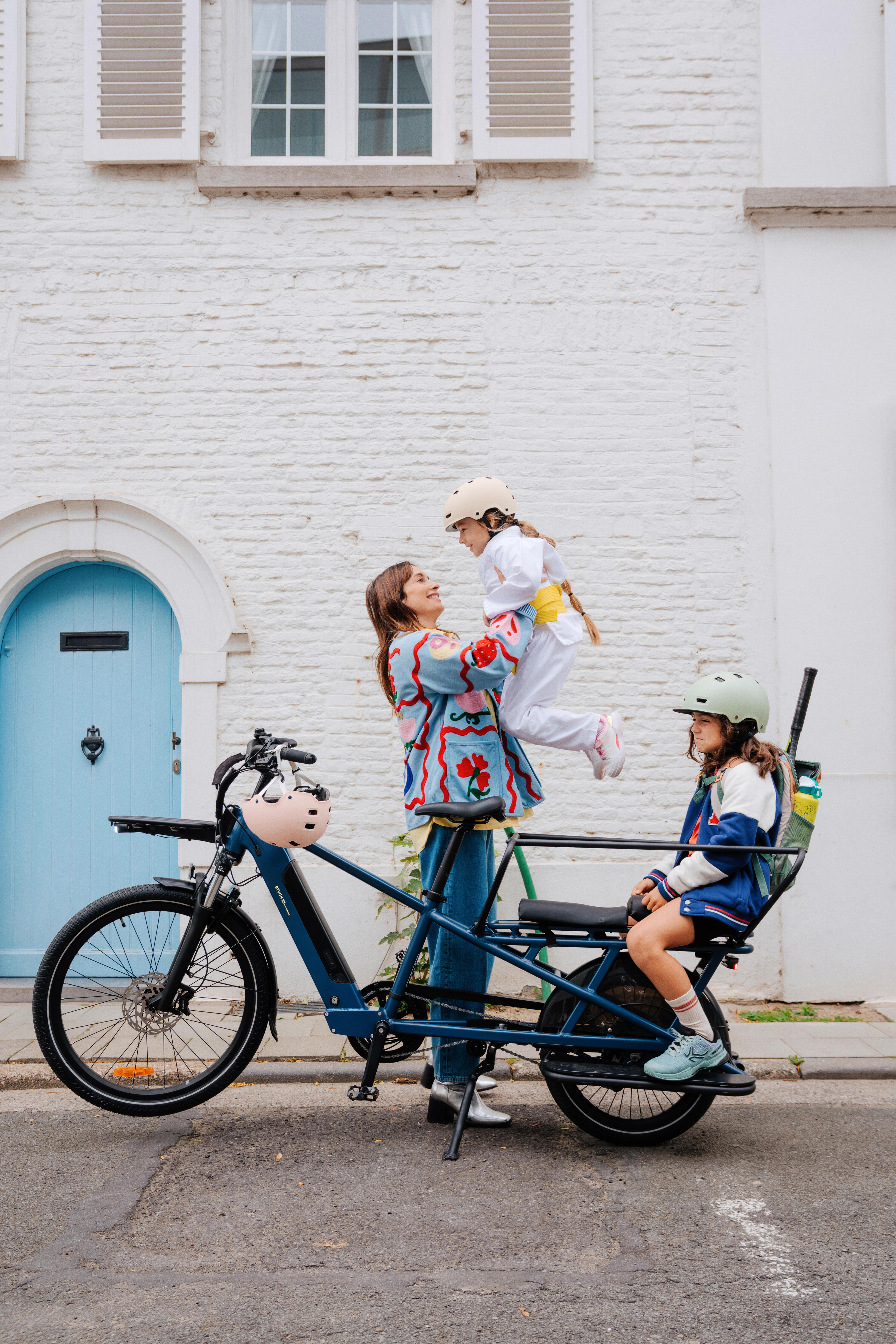 Elektro-Longtail-Velocargo E-three 500 Abysse Blau 14/19