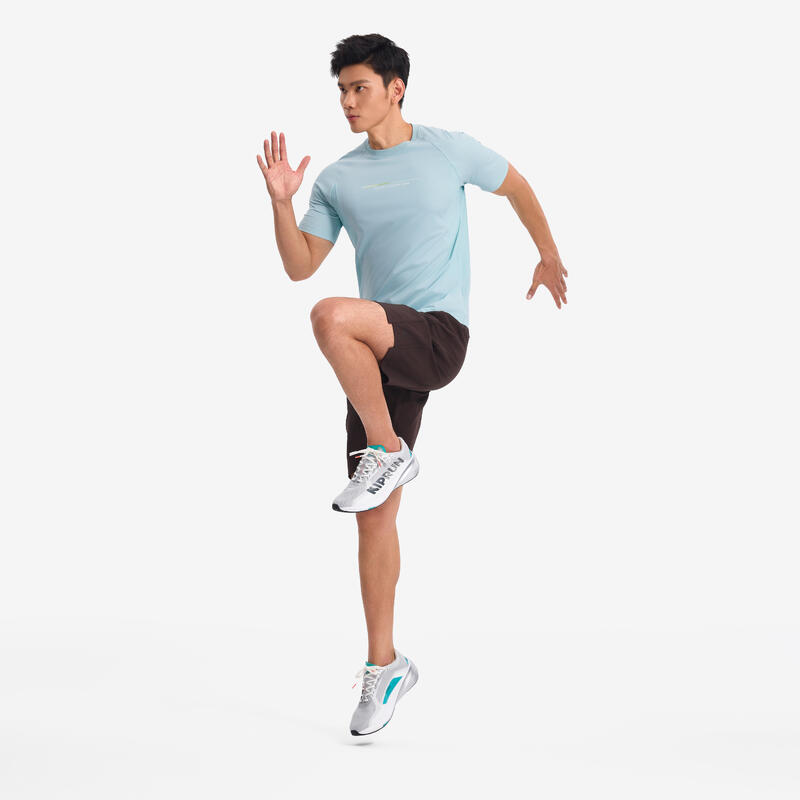 Pantalon scurt fitness cardio training 500 Maro Bărbați