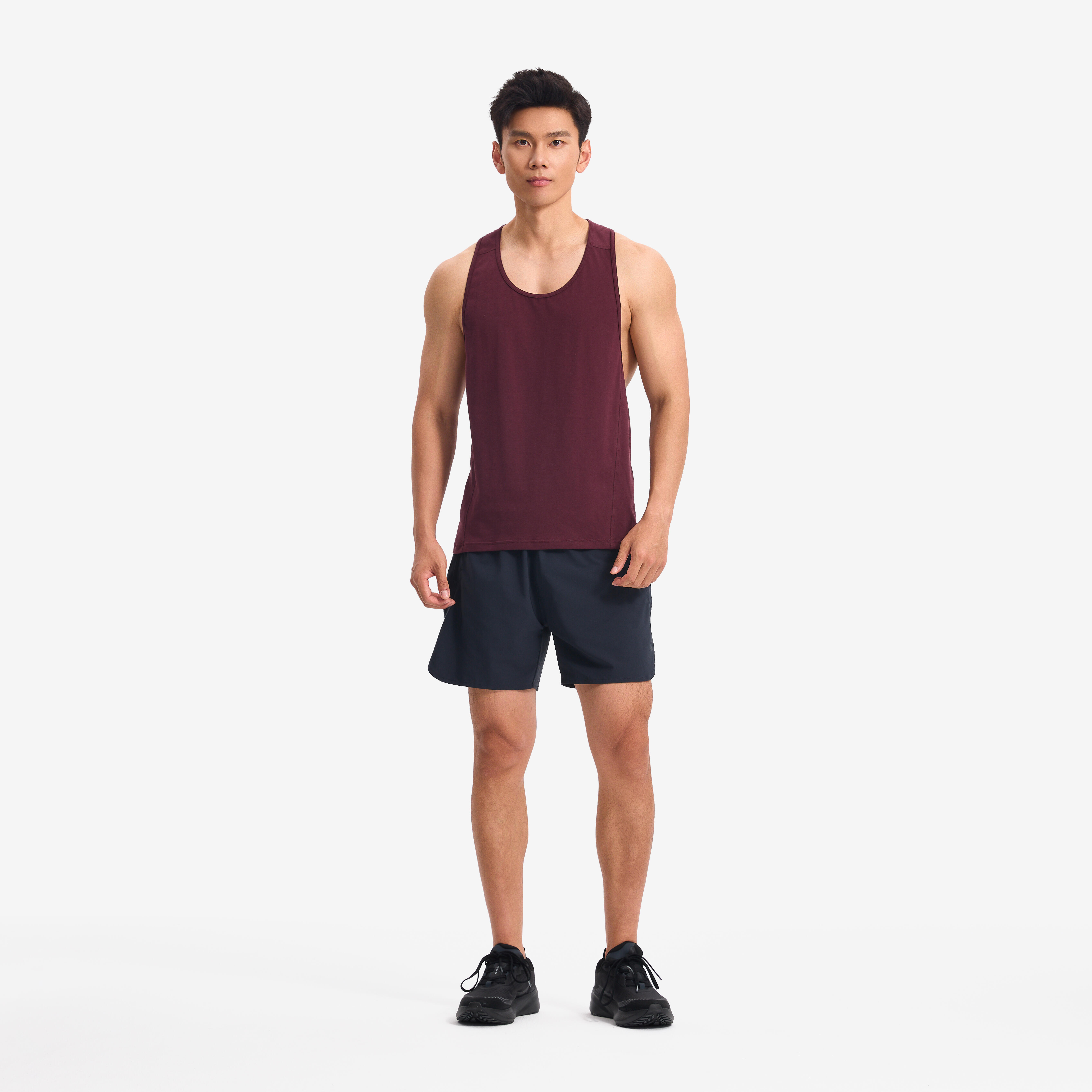 Men's Weight Training Tank Top - Purple/Burgundy