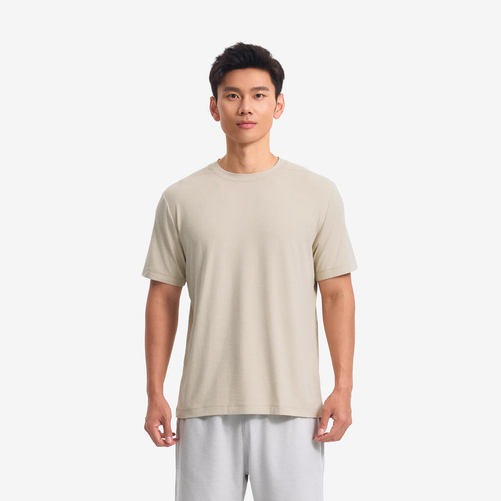 Camiseta de entrenamiento Suprasoft para Hombre Domyos - Beige