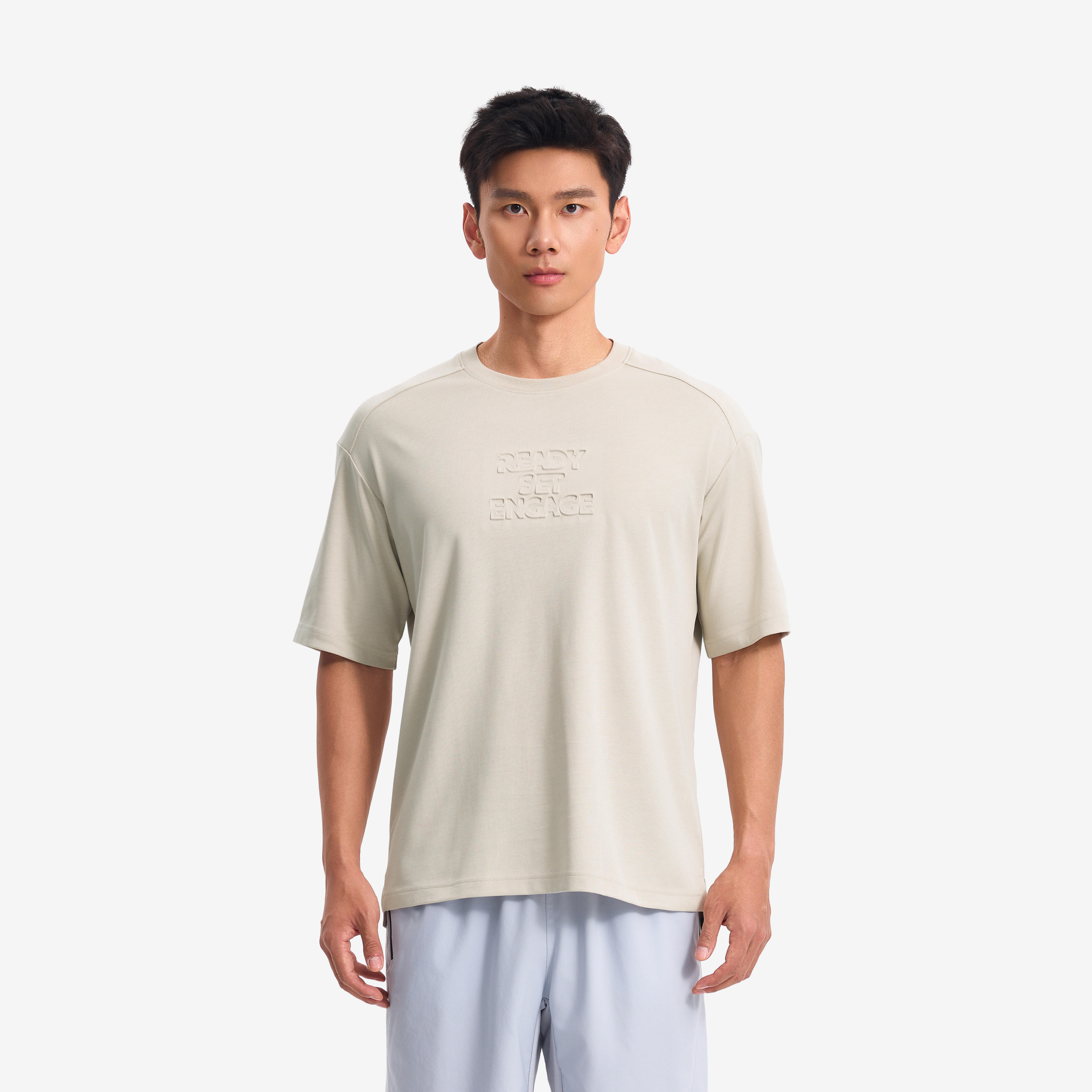 TRAINING MEN COOLMAX® COOLING T-SHIRT,linen beige