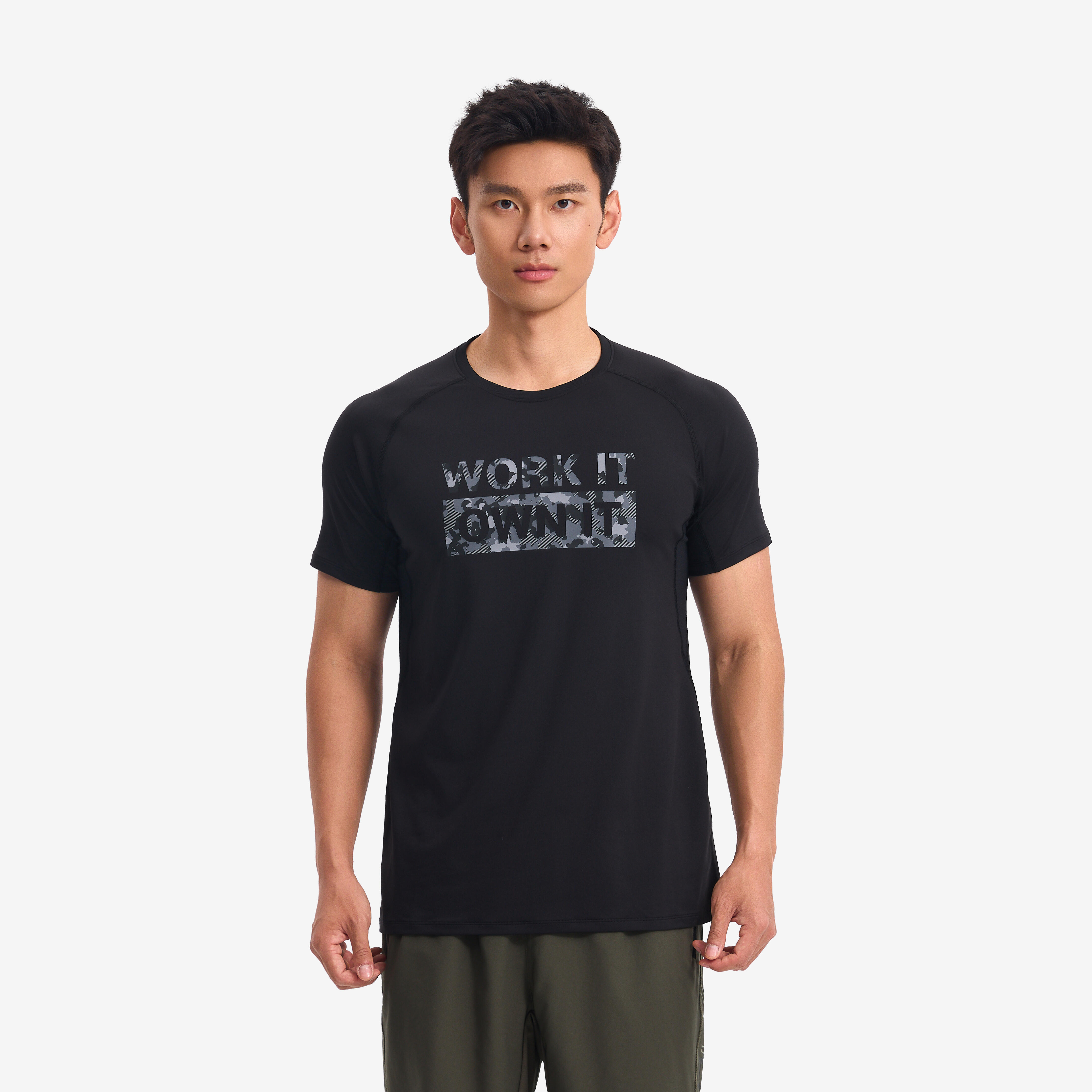 Men's Training Breathable T-Shirt 120 - Smoke Black