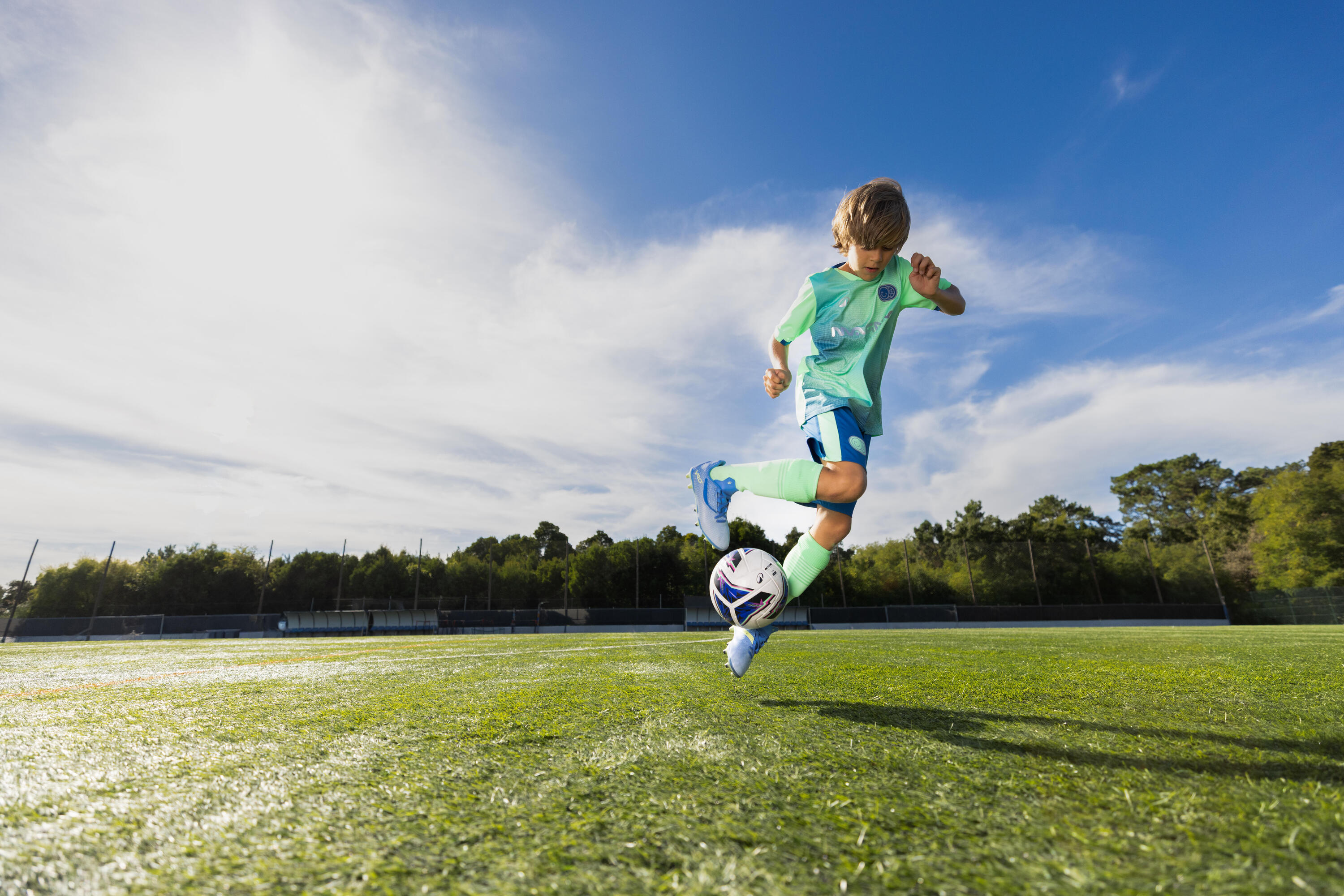 Chaussures de soccer à bande autoagrippante enfant, Viralto I Easy FG 10/10