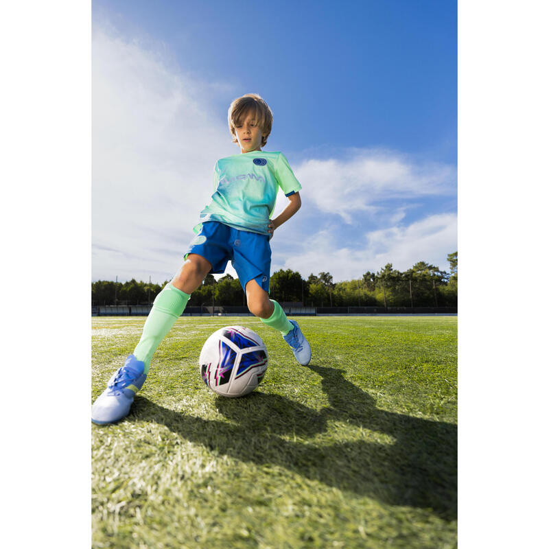 Çocuk Futbol Şortu - Mavi/Yeşil - Viralto Kids