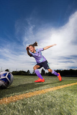 Шорти дитячі Viralto для футболу темно-сині із зеленою смужкою