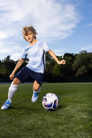 Футболка дитяча Viralto для футболу синя/світло-блакитна