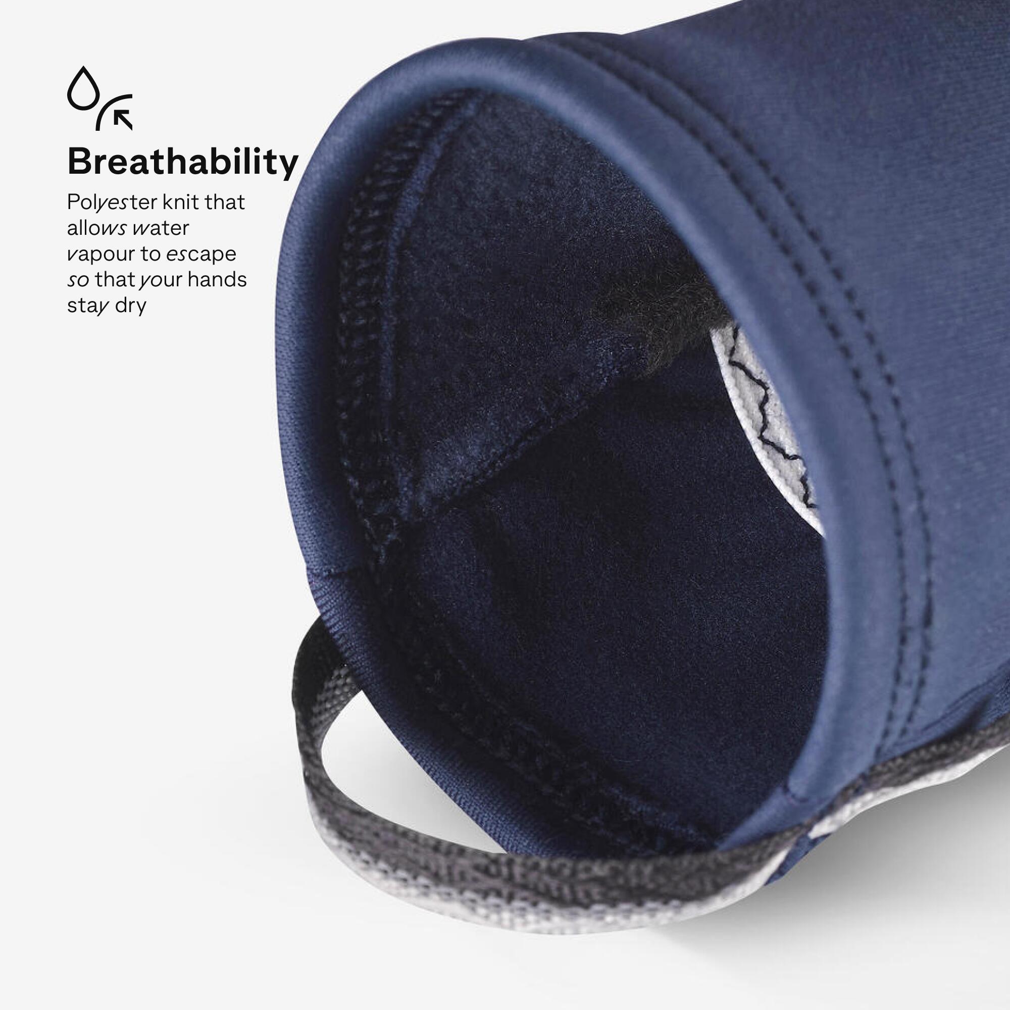Luvas táteis e extensíveis de trekking adulto, MT500 azul 15/24