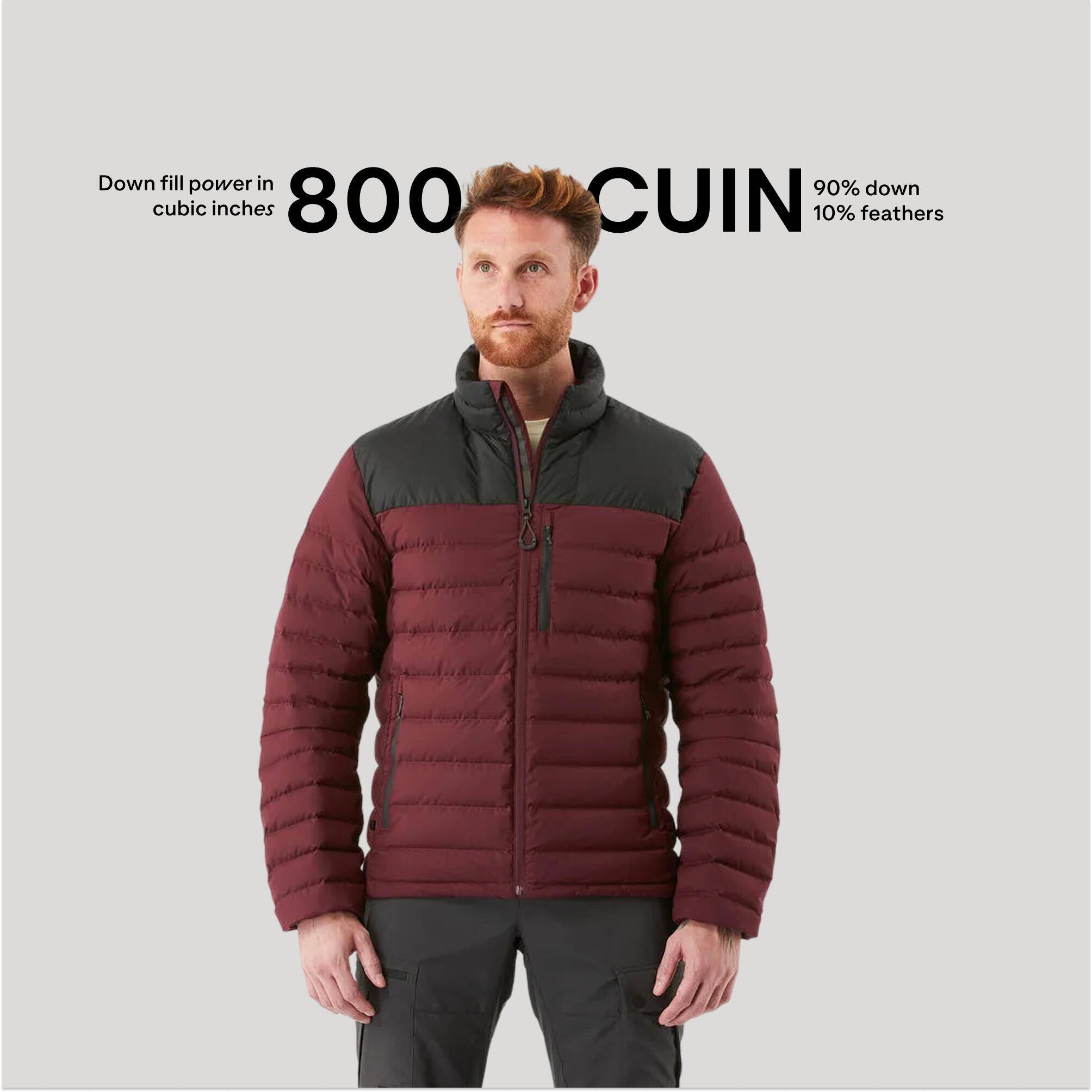 Men Lightweight Packable Down Jacket - MT500 -10° Brown -  5