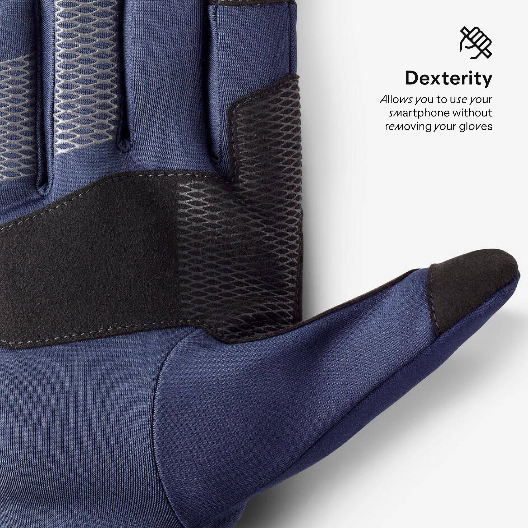 Adult Trekking Tactile Stretch Winter Gloves - MT500 Blue -  3