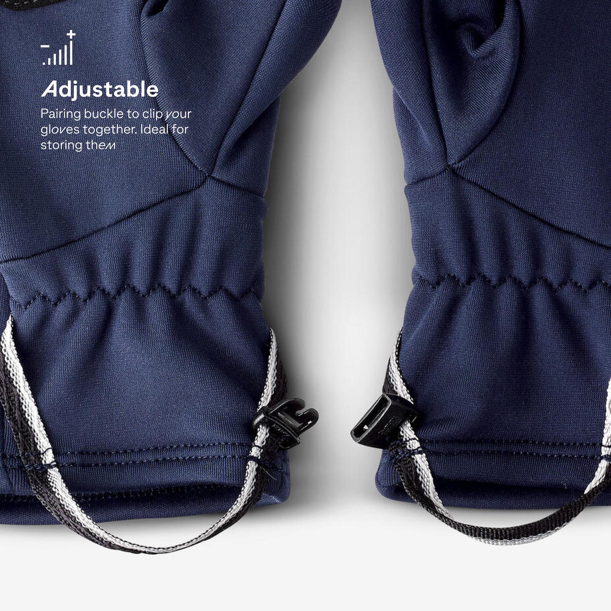 Luvas táteis e extensíveis de trekking adulto, MT500 azul 7/24