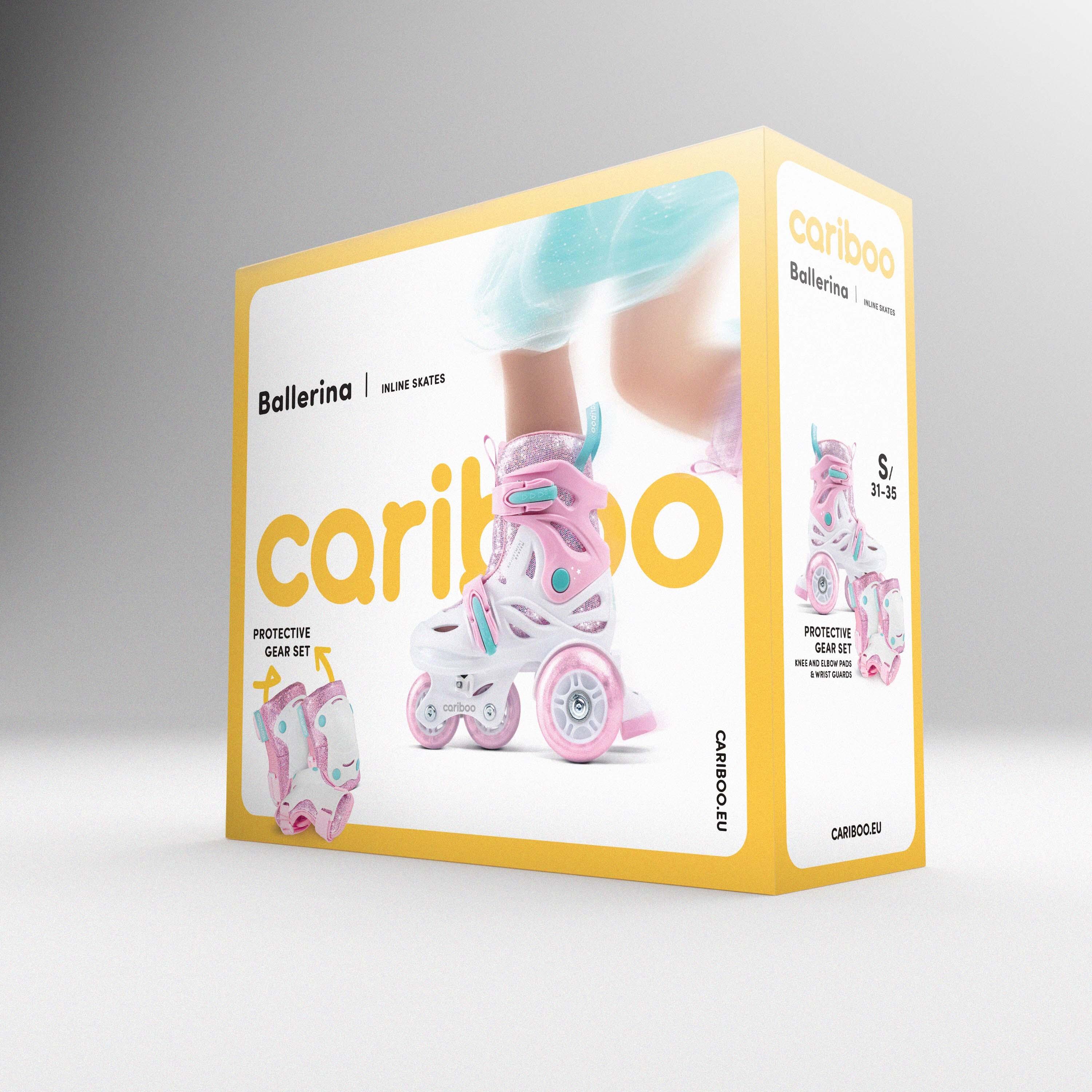 Zestaw Rolki dla dzieci CARIBOO BALLERINA z ochraniaczmi w zestawie 9/9
