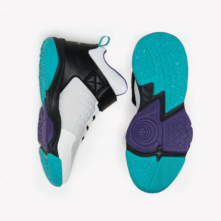 Кросівки дитячі SS500 High для баскетболу чорні/білі